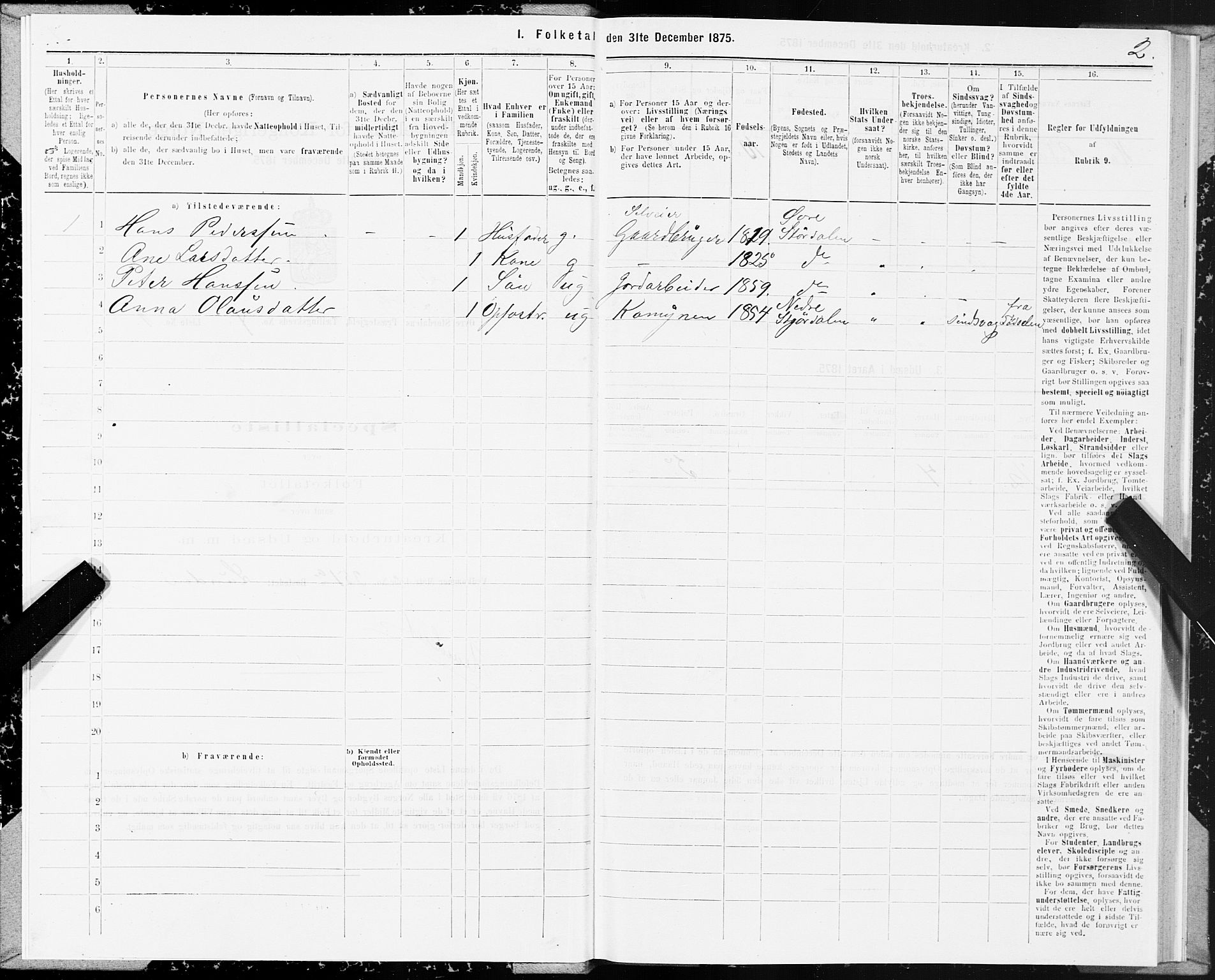 SAT, 1875 census for 1711P Øvre Stjørdal, 1875, p. 4002