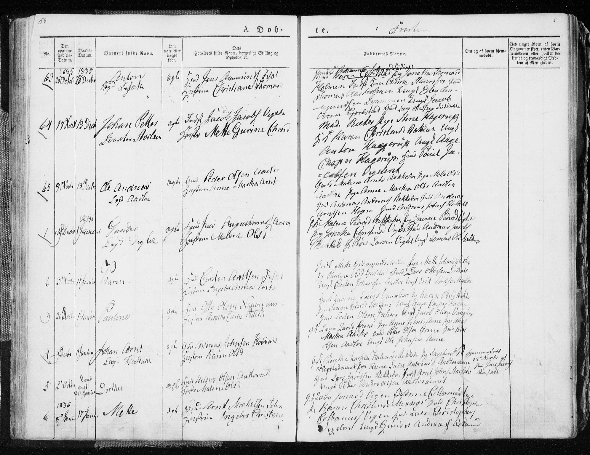 Ministerialprotokoller, klokkerbøker og fødselsregistre - Nord-Trøndelag, SAT/A-1458/713/L0114: Parish register (official) no. 713A05, 1827-1839, p. 56