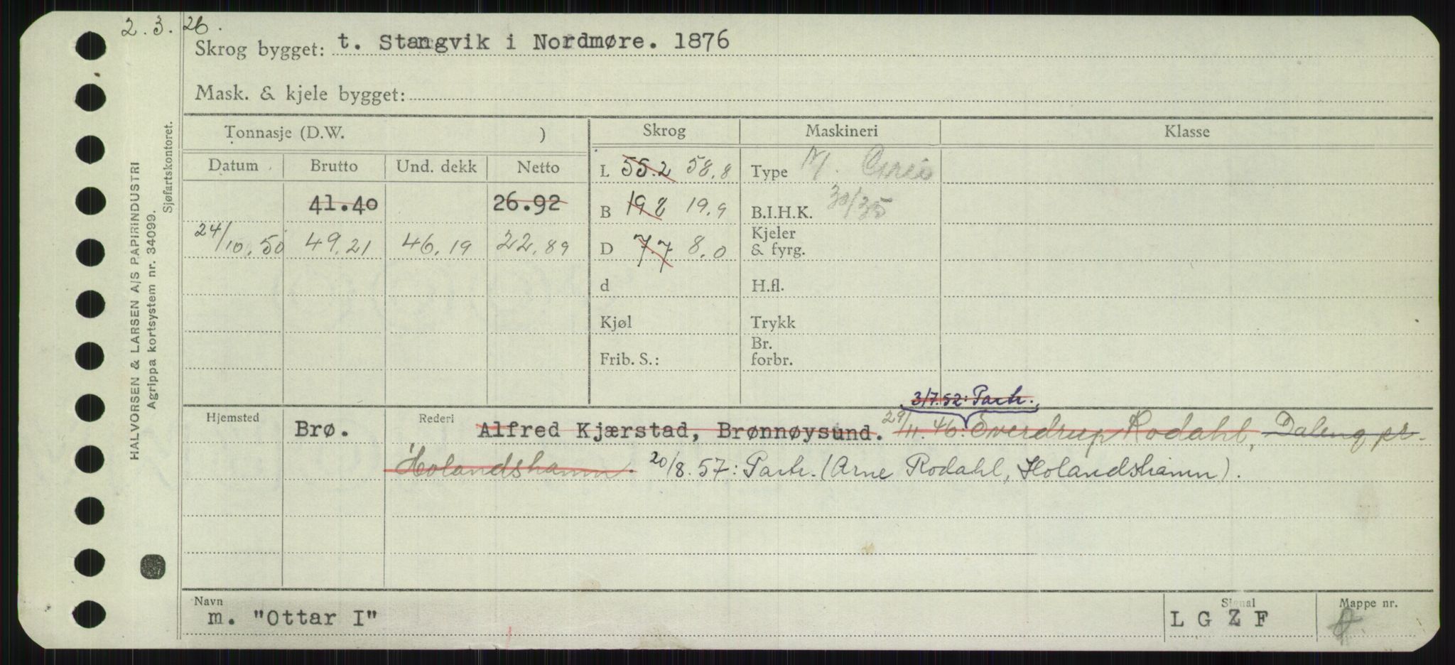 Sjøfartsdirektoratet med forløpere, Skipsmålingen, AV/RA-S-1627/H/Ha/L0004/0002: Fartøy, Mas-R / Fartøy, Odin-R, p. 191