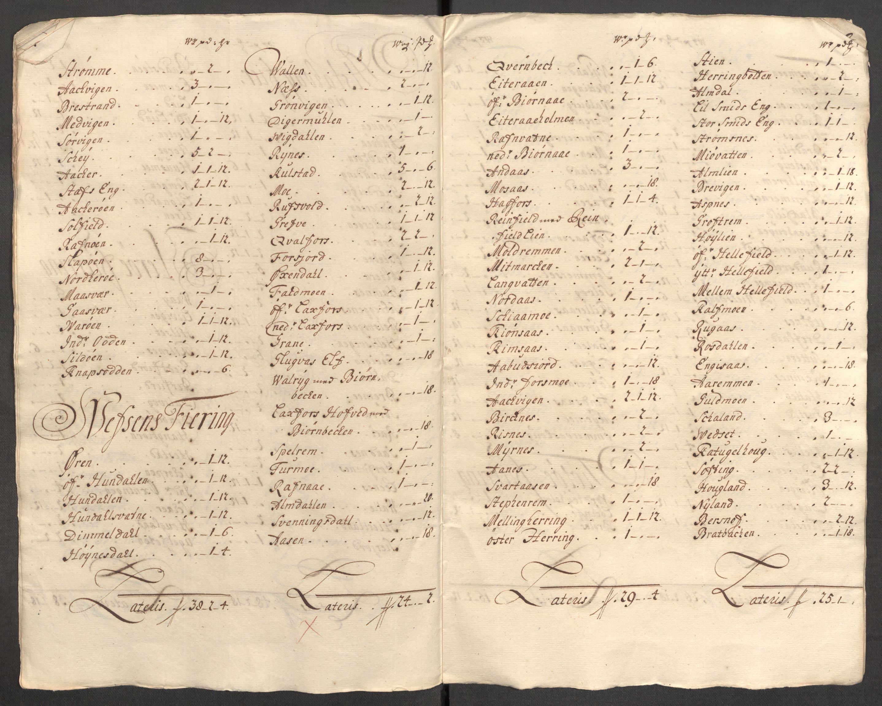 Rentekammeret inntil 1814, Reviderte regnskaper, Fogderegnskap, AV/RA-EA-4092/R65/L4511: Fogderegnskap Helgeland, 1710-1711, p. 336