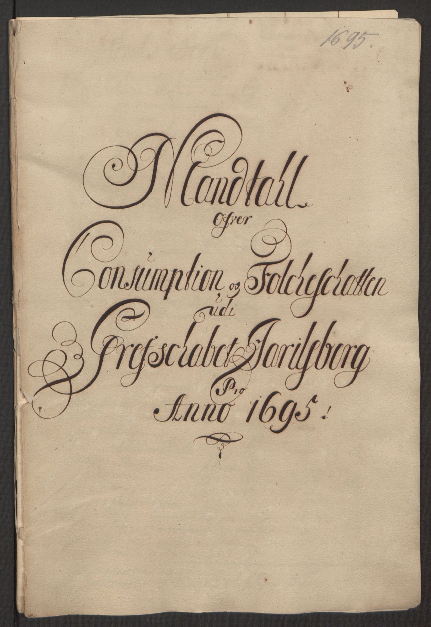 Rentekammeret inntil 1814, Reviderte regnskaper, Fogderegnskap, RA/EA-4092/R32/L1867: Fogderegnskap Jarlsberg grevskap, 1694-1696, p. 144