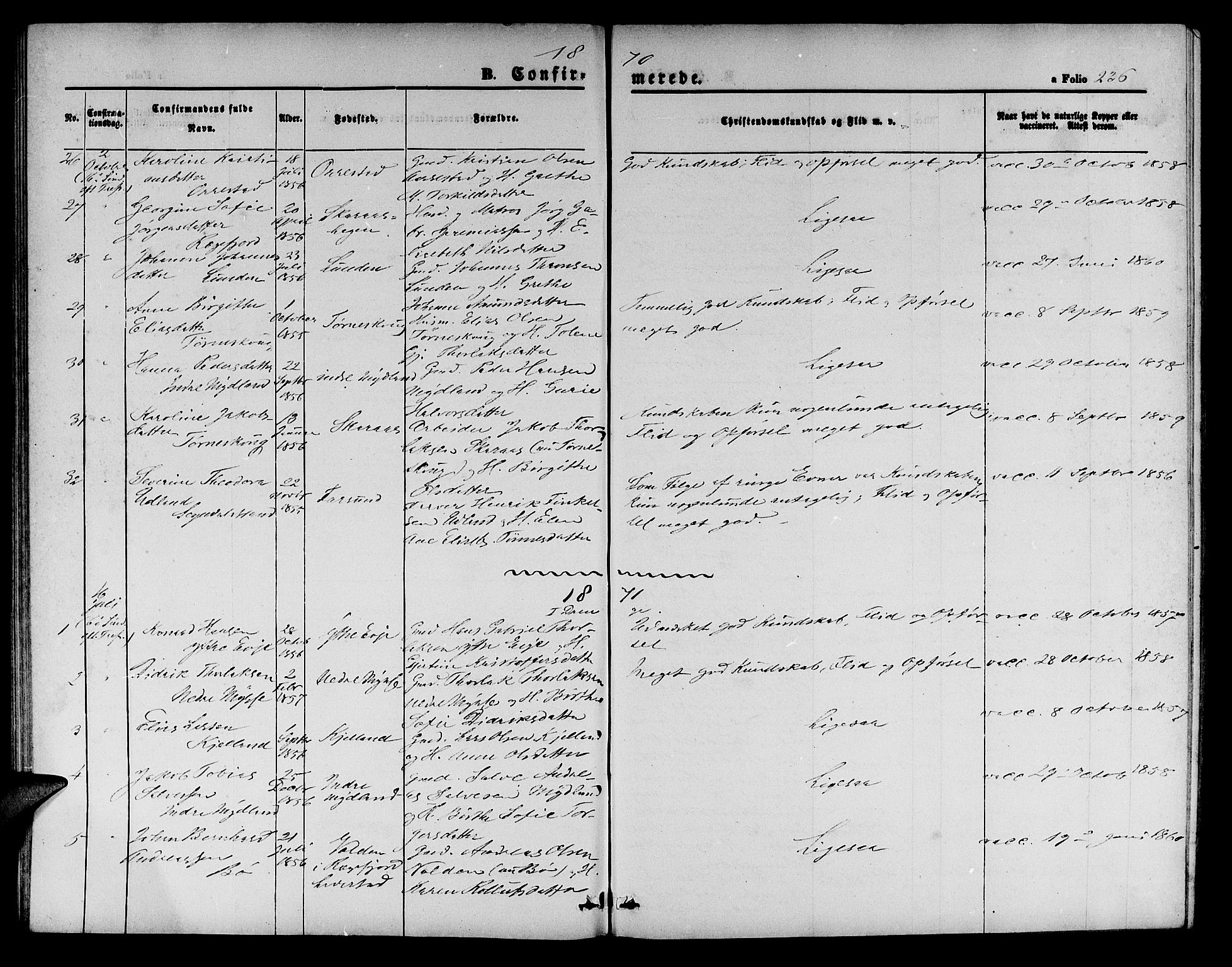 Sokndal sokneprestkontor, SAST/A-101808: Parish register (copy) no. B 3, 1865-1879, p. 236