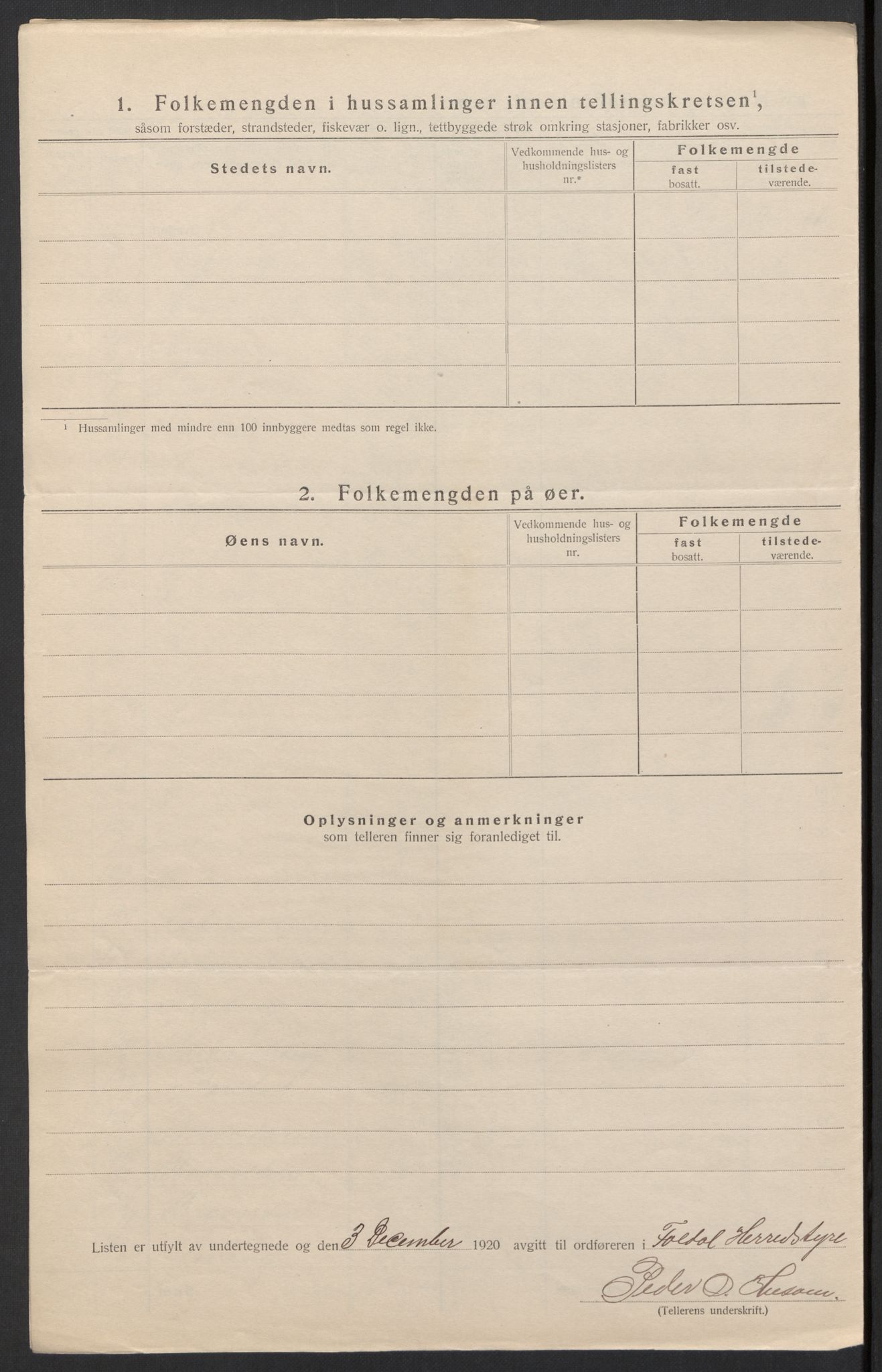 SAH, 1920 census for Folldal, 1920, p. 26