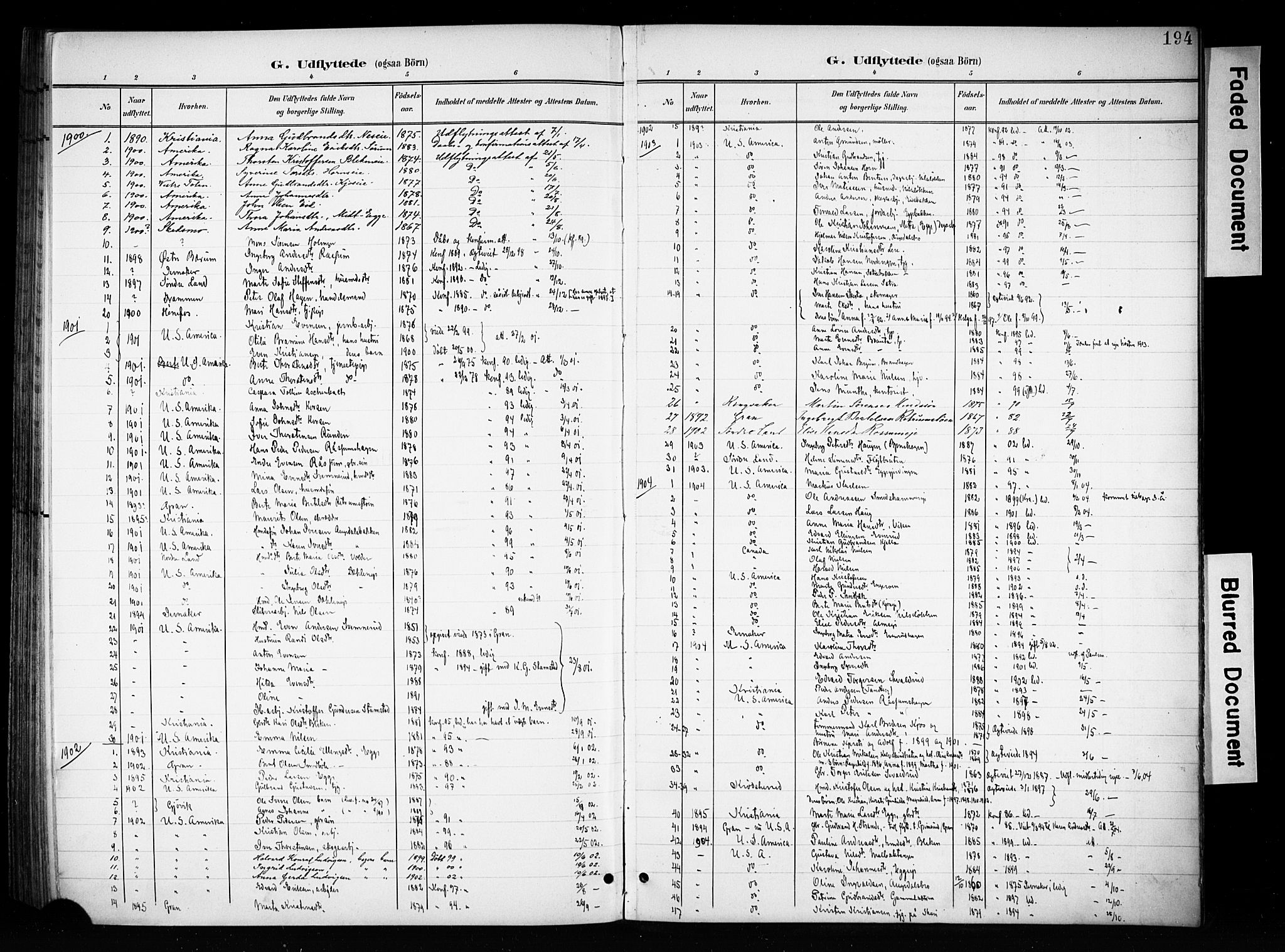 Brandbu prestekontor, SAH/PREST-114/H/Ha/Haa/L0001: Parish register (official) no. 1, 1900-1912, p. 194