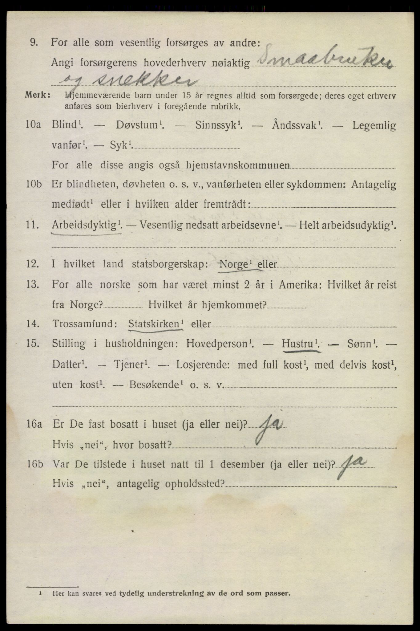 SAKO, 1920 census for Sauherad, 1920, p. 7148