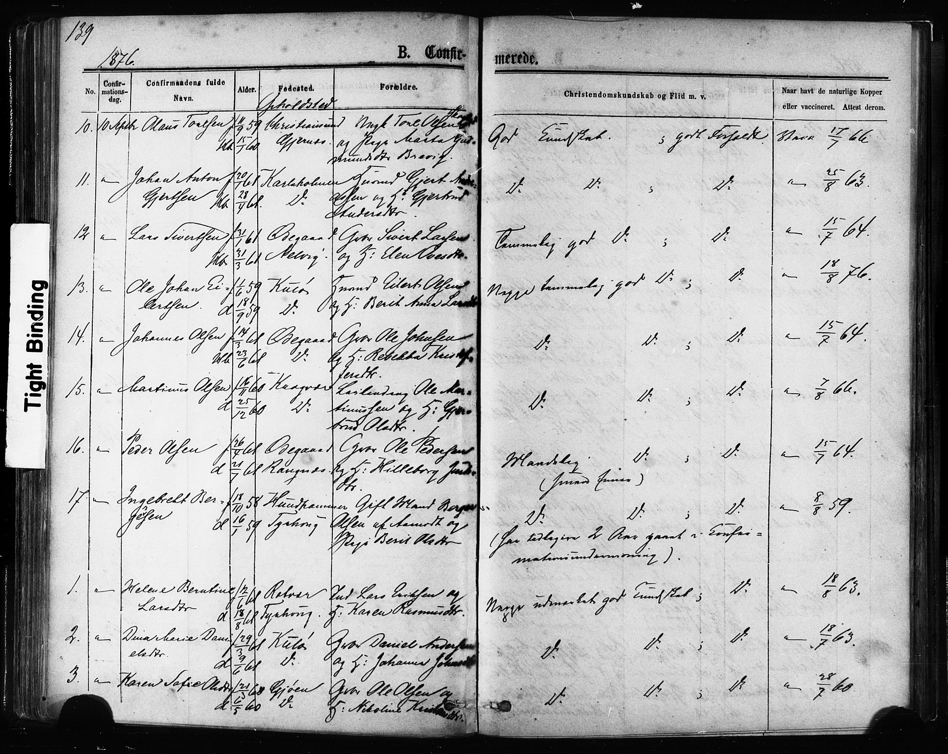 Ministerialprotokoller, klokkerbøker og fødselsregistre - Møre og Romsdal, AV/SAT-A-1454/581/L0938: Parish register (official) no. 581A06, 1873-1879, p. 139