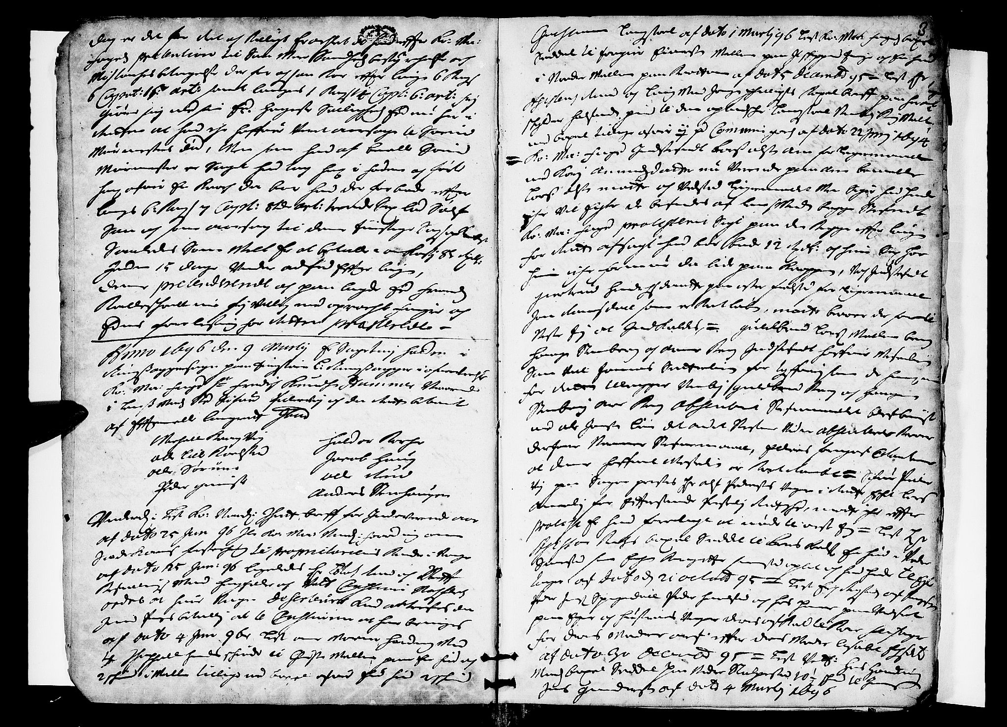 Hedemarken sorenskriveri, SAH/TING-034/G/Gb/L0024: Tingbok, 1696, p. 2b-3a