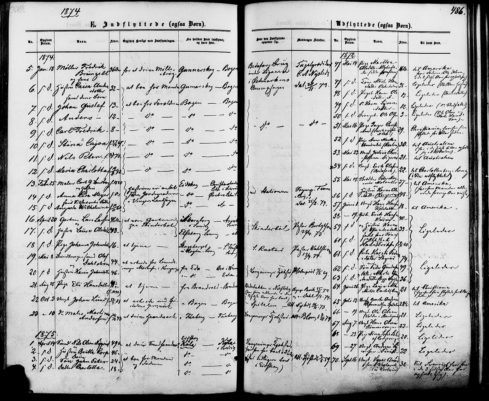 Vinger prestekontor, SAH/PREST-024/H/Ha/Haa/L0012: Parish register (official) no. 12, 1871-1880, p. 486