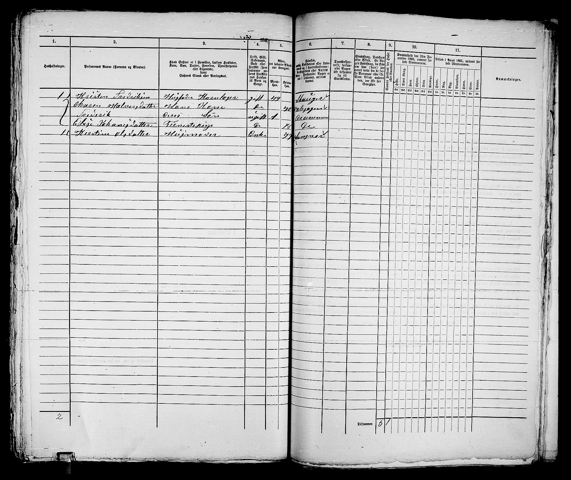 RA, 1865 census for Strømsø in Drammen, 1865, p. 500