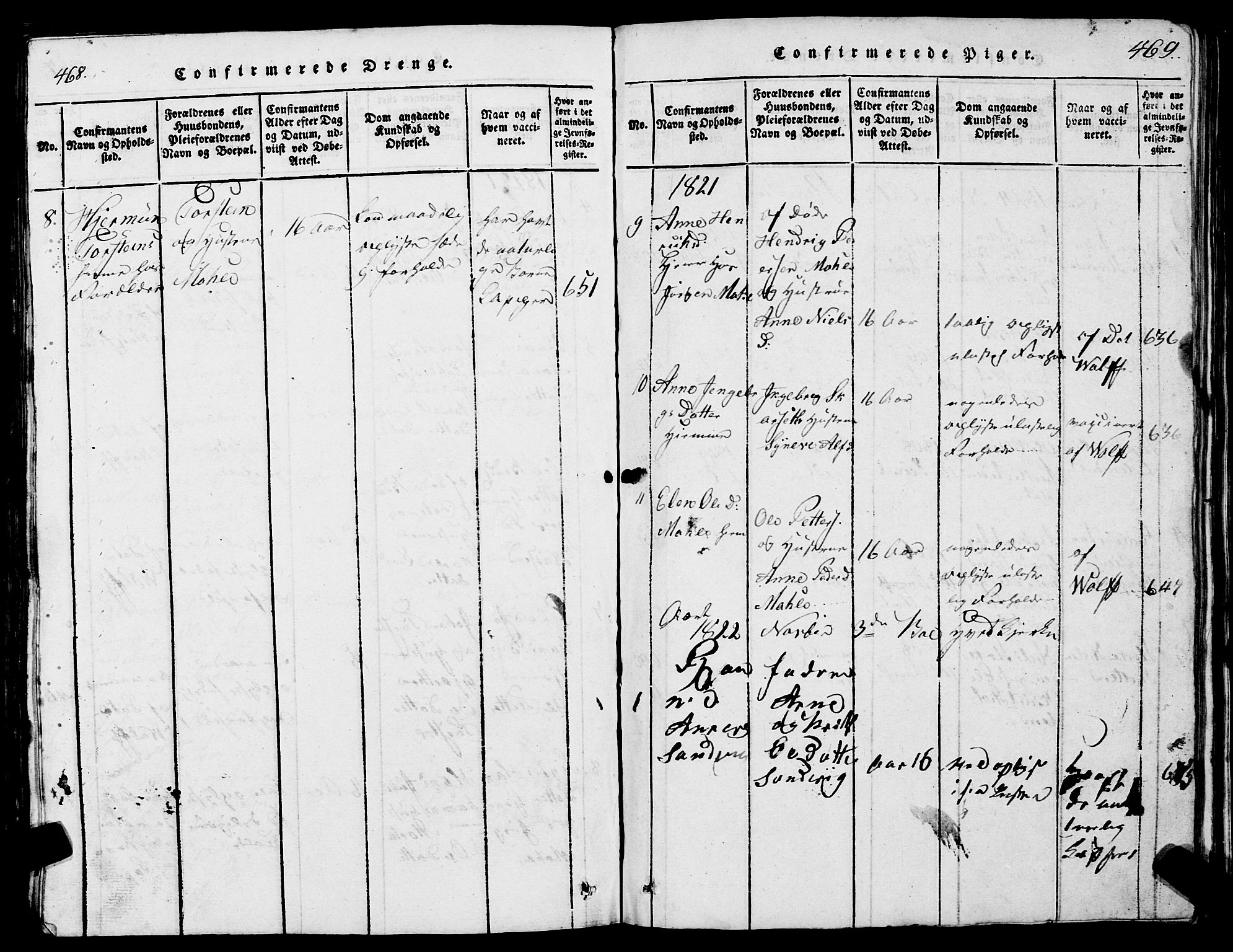 Ministerialprotokoller, klokkerbøker og fødselsregistre - Møre og Romsdal, SAT/A-1454/567/L0781: Parish register (copy) no. 567C01, 1818-1845, p. 468-469