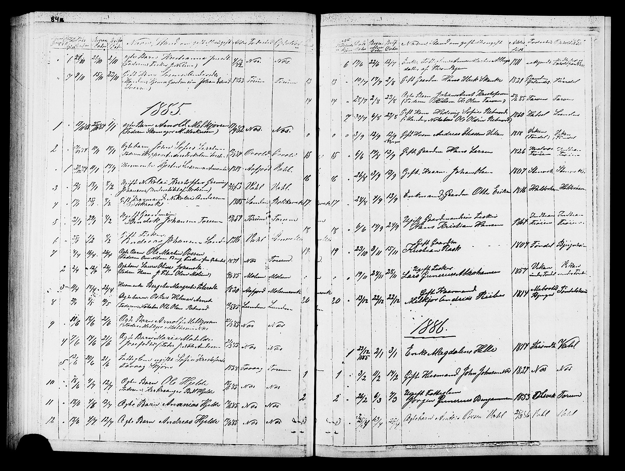 Ministerialprotokoller, klokkerbøker og fødselsregistre - Sør-Trøndelag, SAT/A-1456/652/L0653: Parish register (copy) no. 652C01, 1866-1910, p. 85