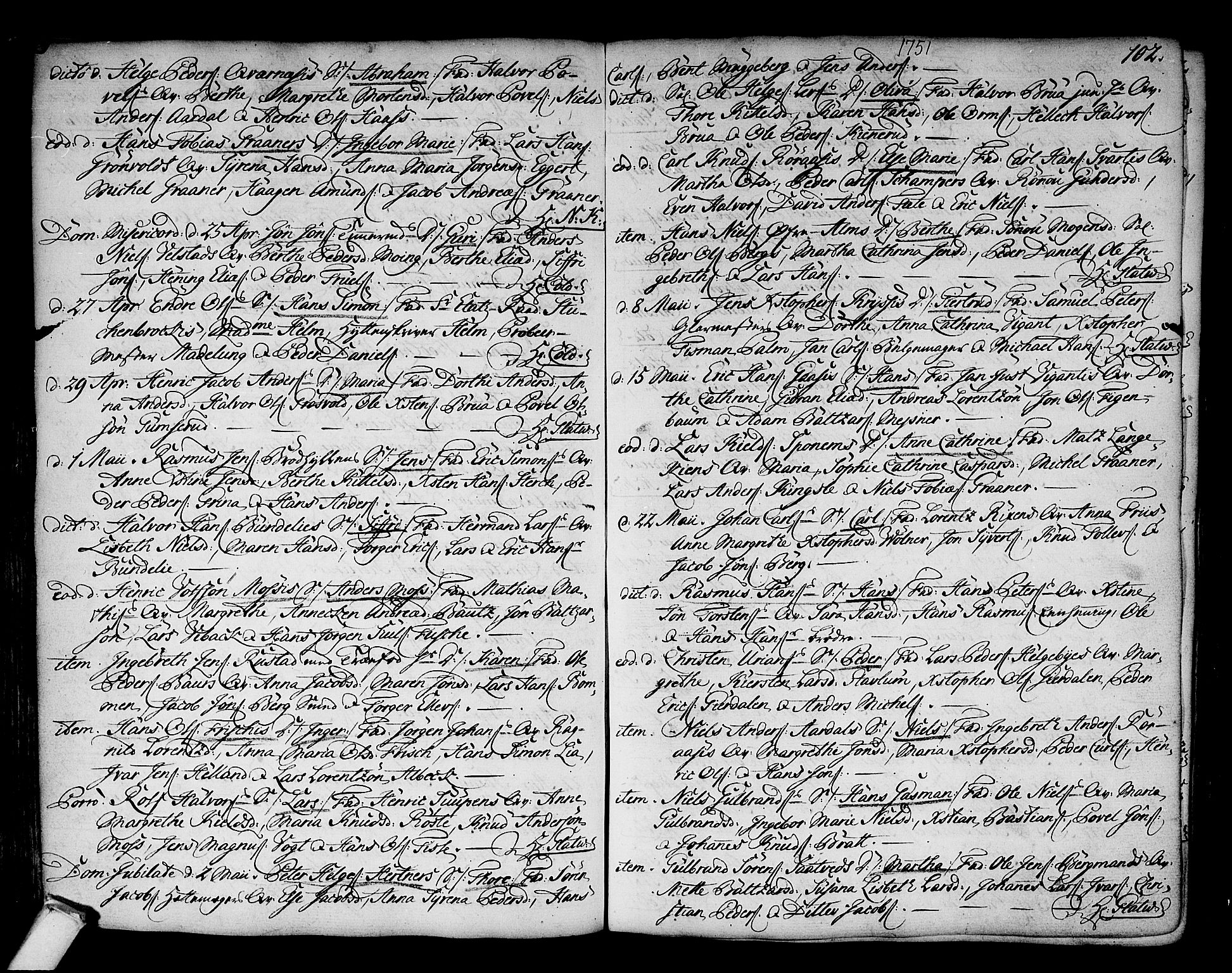 Kongsberg kirkebøker, SAKO/A-22/F/Fa/L0003: Parish register (official) no. I 3, 1744-1755, p. 102