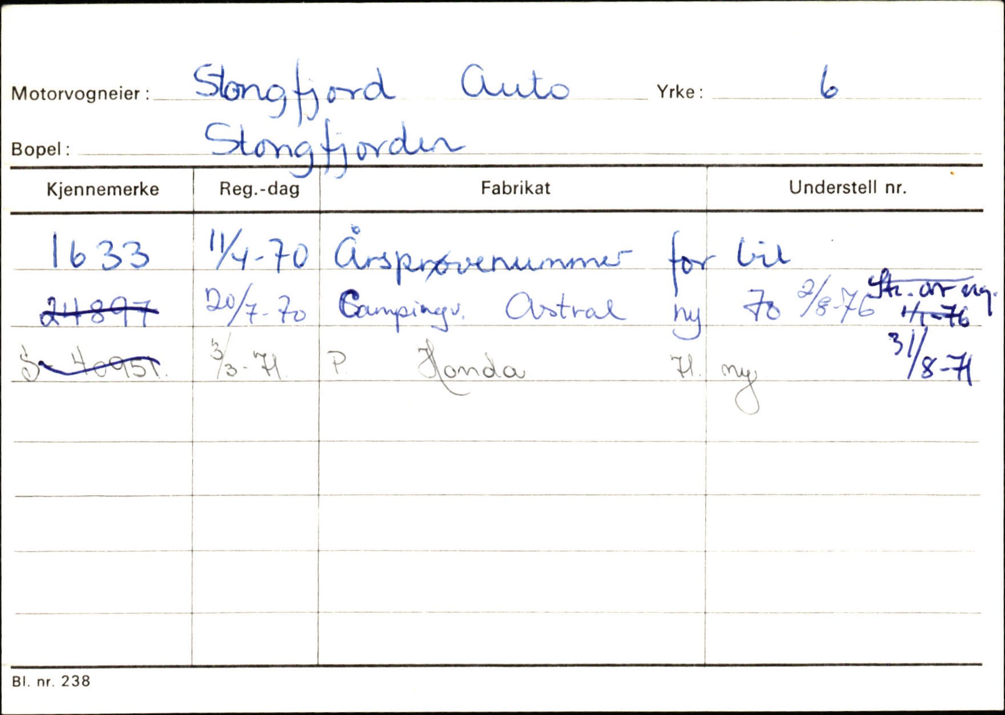 Statens vegvesen, Sogn og Fjordane vegkontor, AV/SAB-A-5301/4/F/L0132: Eigarregister Askvoll A-Å. Balestrand A-Å, 1945-1975, p. 1228