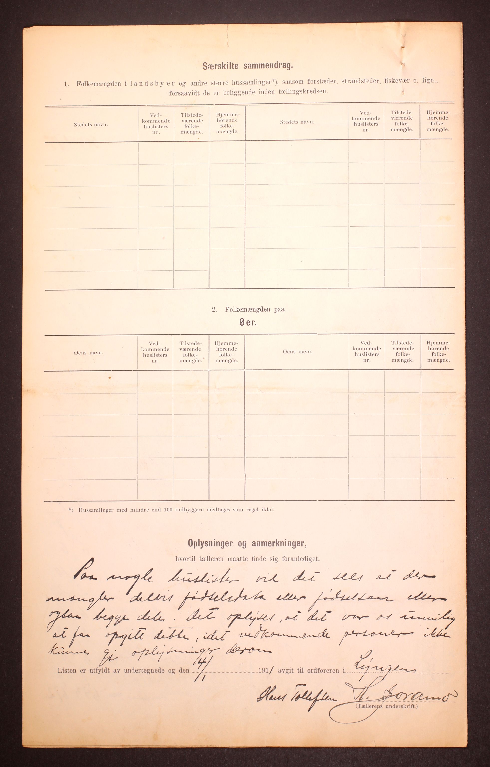 RA, 1910 census for Lyngen, 1910, p. 9