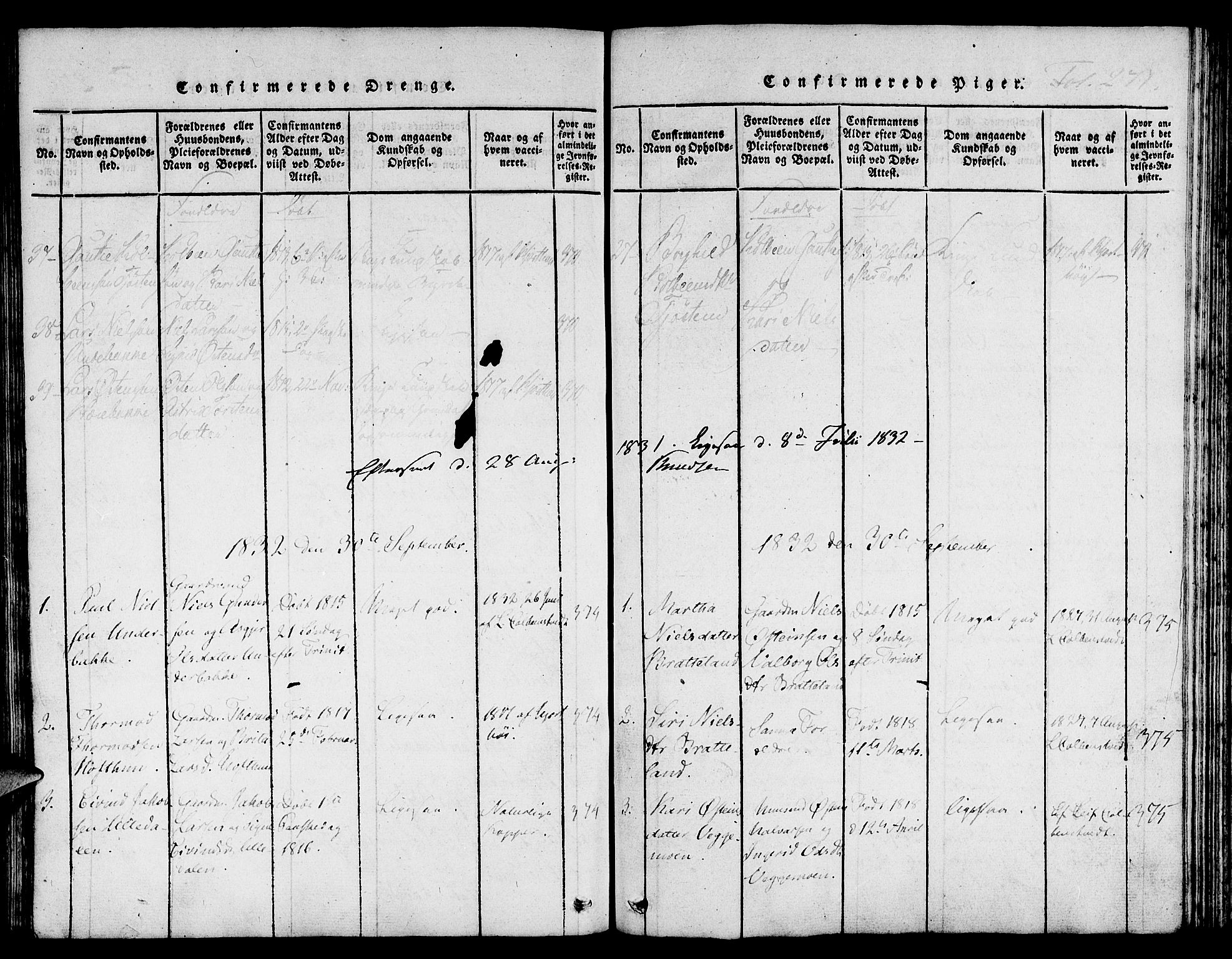 Suldal sokneprestkontor, AV/SAST-A-101845/01/IV/L0006: Parish register (official) no. A 6, 1816-1836, p. 271