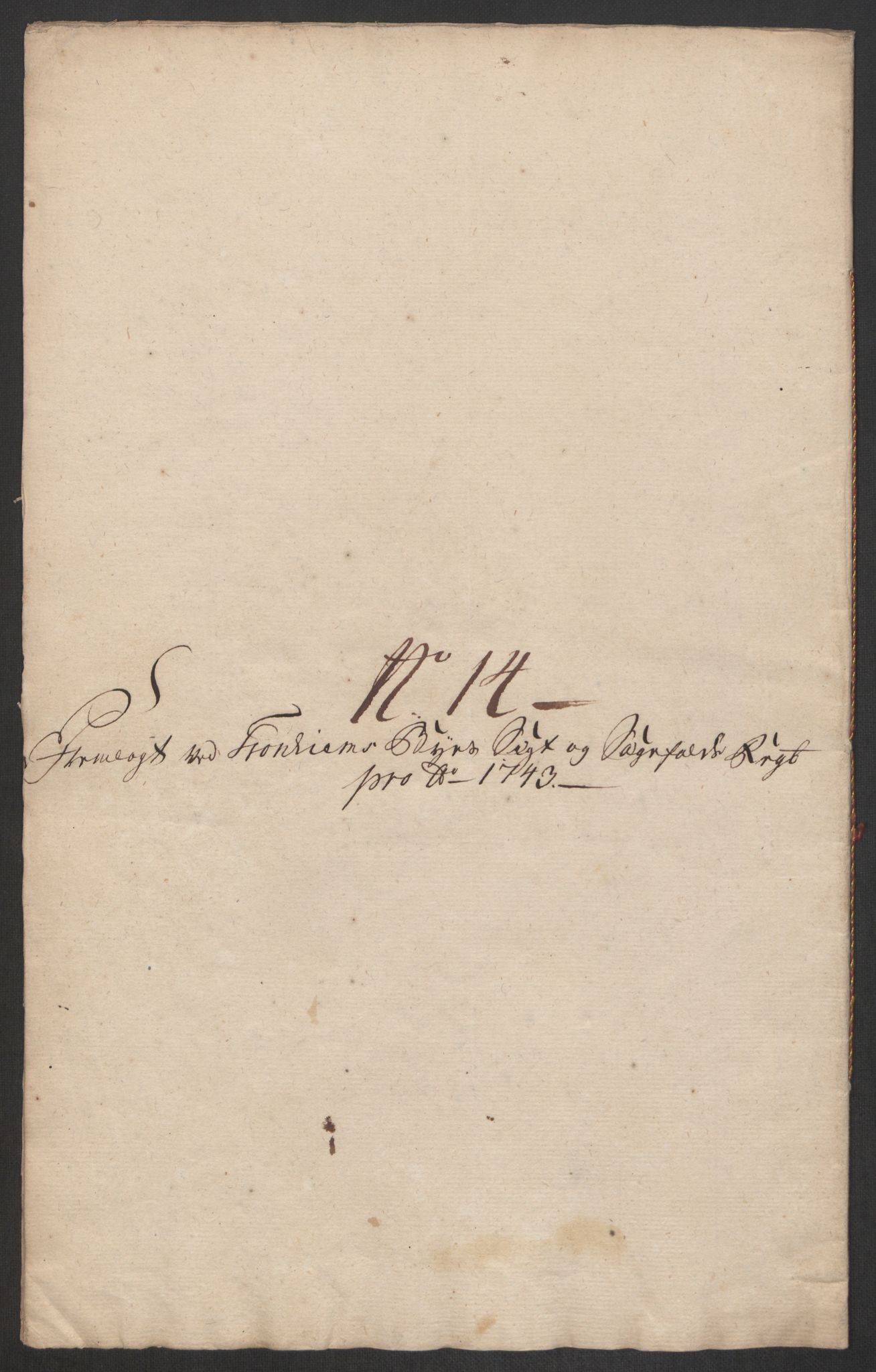 Rentekammeret inntil 1814, Reviderte regnskaper, Byregnskaper, AV/RA-EA-4066/R/Rs/L0541: [S22] Sikt og sakefall, 1743-1746, p. 39