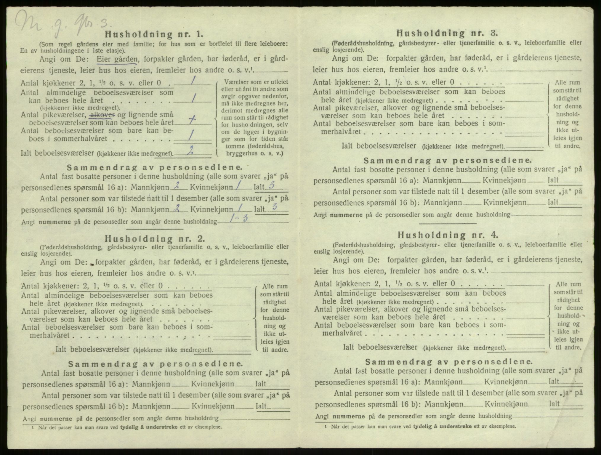 SAB, 1920 census for Lindås, 1920, p. 1346