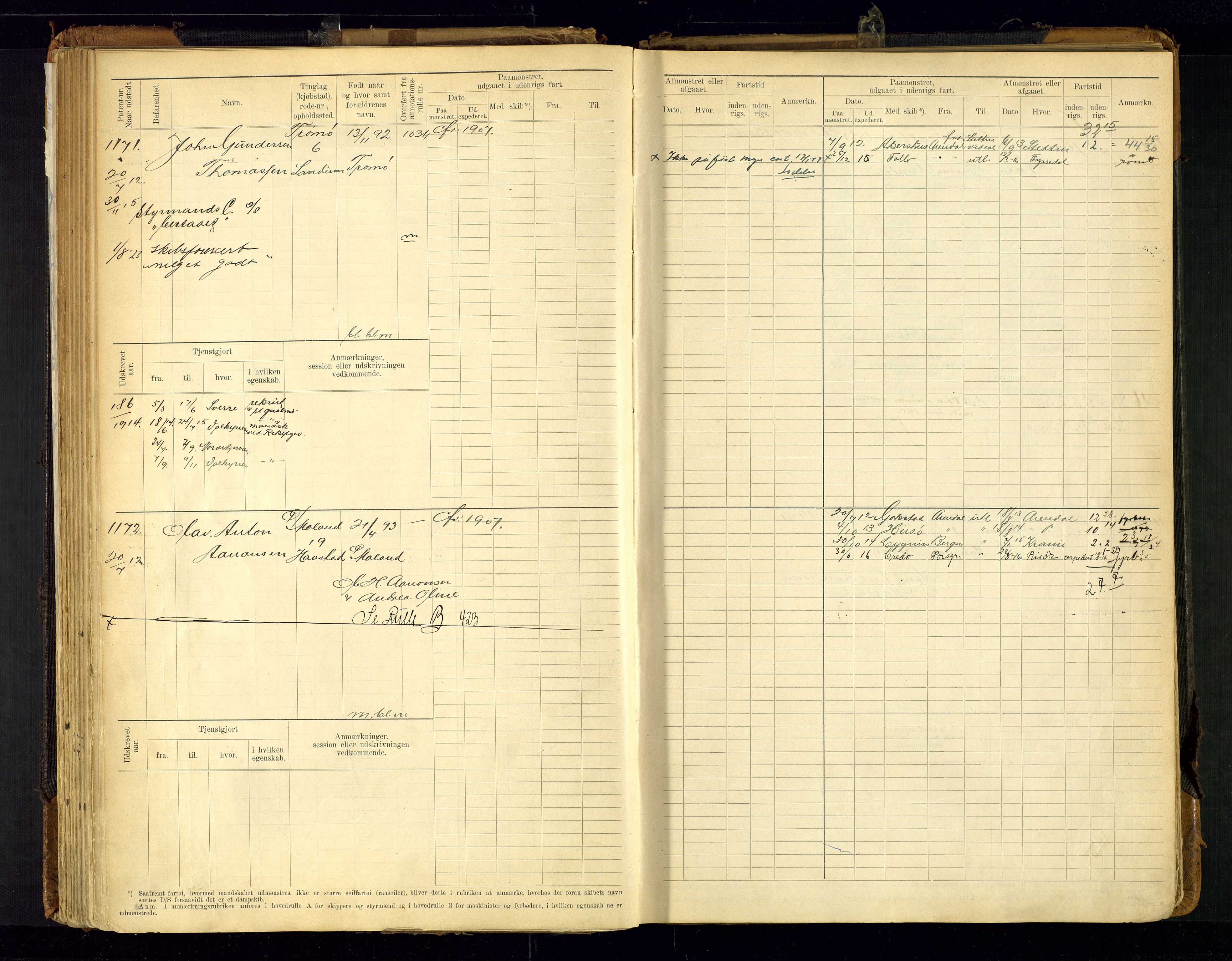 Arendal mønstringskrets, AV/SAK-2031-0012/F/Fb/L0021: Hovedrulle A nr 969-1465, S-19, 1910-1914, p. 106