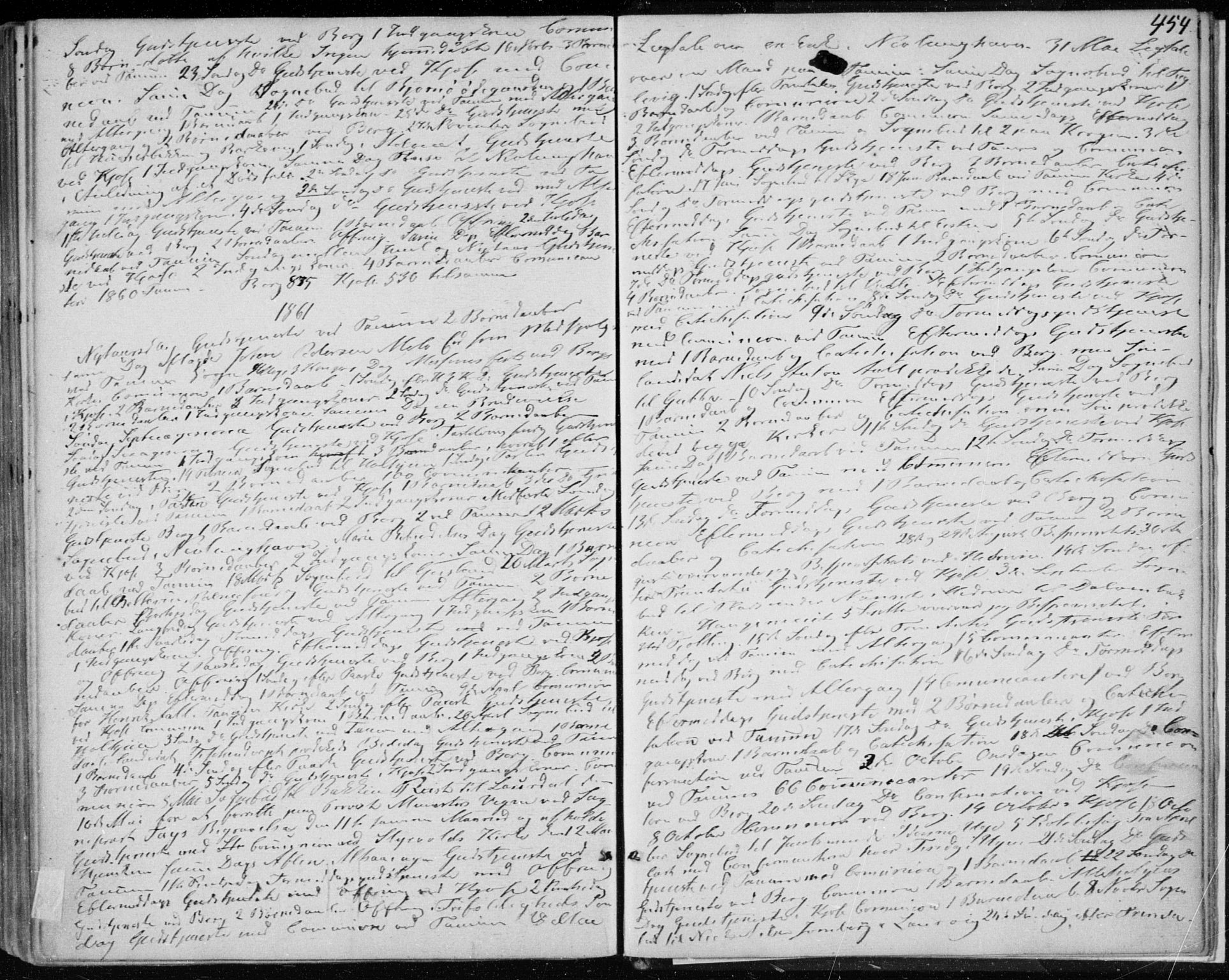 Brunlanes kirkebøker, SAKO/A-342/F/Fa/L0004: Parish register (official) no. I 4, 1846-1862, p. 454