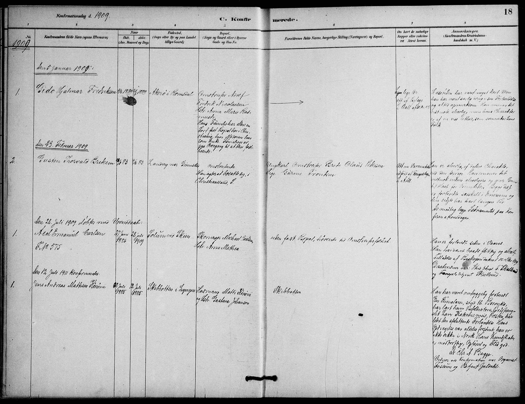 Botsfengslet prestekontor kirkebøker, AV/SAO-A-11688a: Parish register (official) no. 2, 1881-1914, p. 18