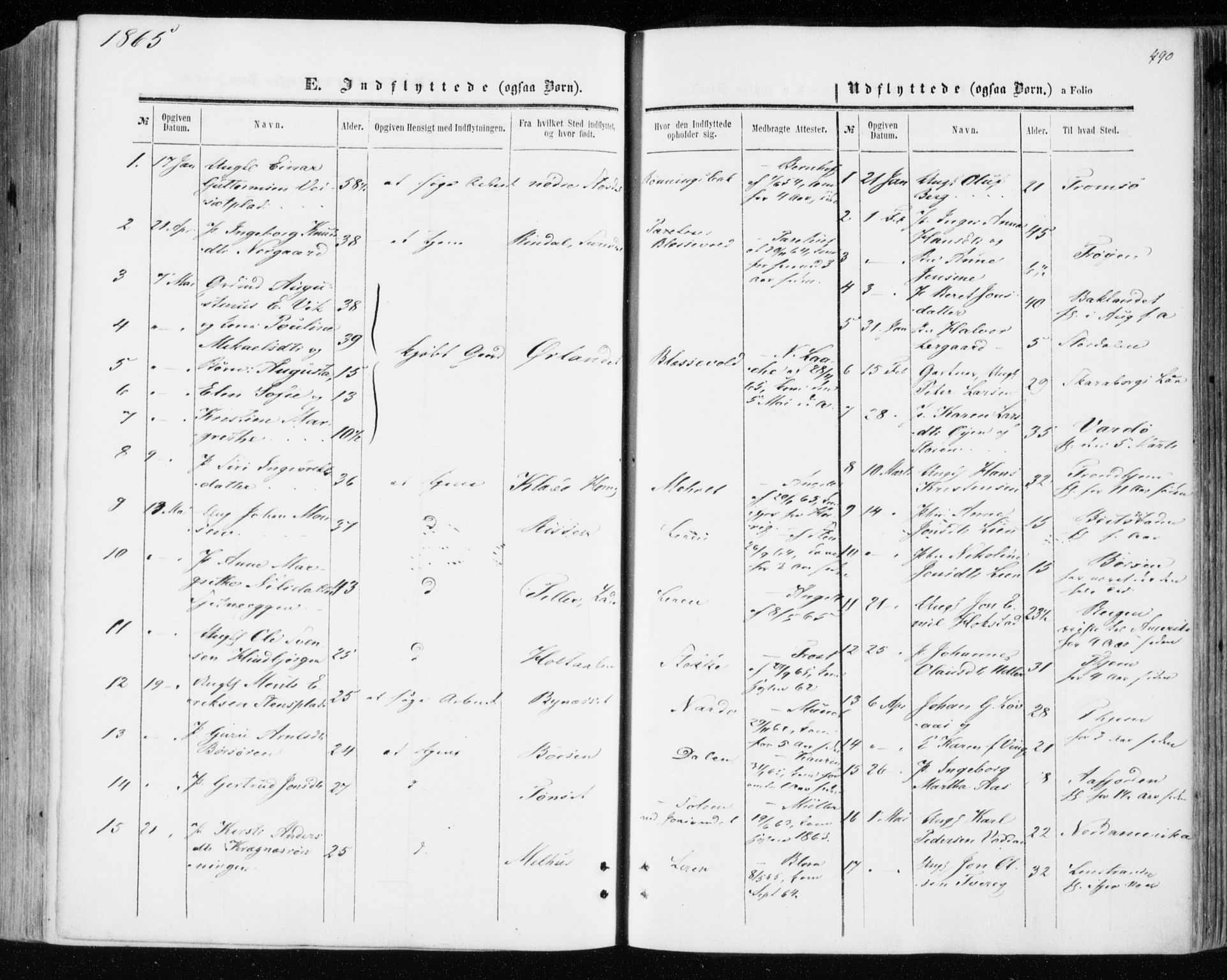 Ministerialprotokoller, klokkerbøker og fødselsregistre - Sør-Trøndelag, SAT/A-1456/606/L0292: Parish register (official) no. 606A07, 1856-1865, p. 490
