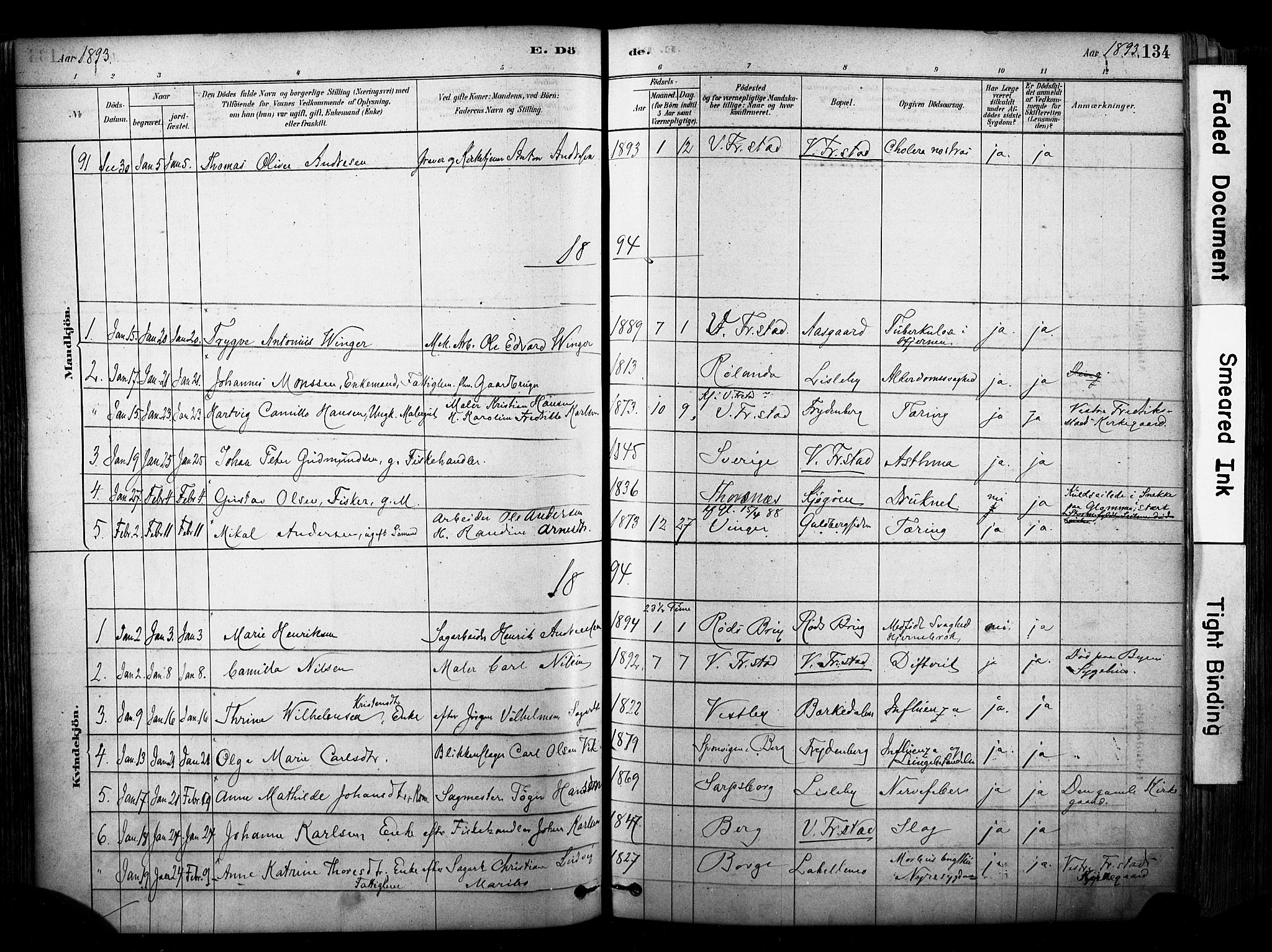 Glemmen prestekontor Kirkebøker, SAO/A-10908/F/Fa/L0012: Parish register (official) no. 12, 1878-1973, p. 134