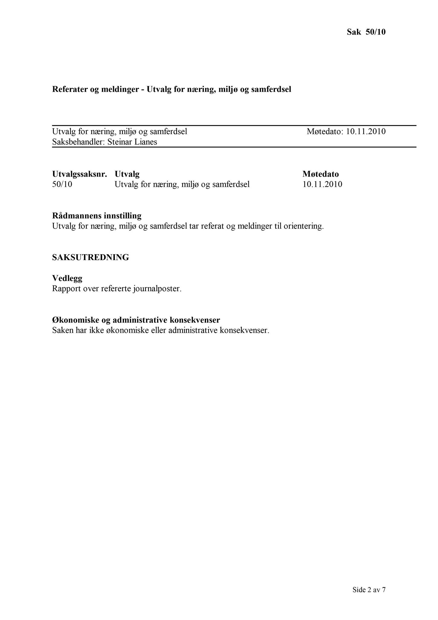 Klæbu Kommune, TRKO/KK/13-NMS/L003: Utvalg for næring, miljø og samferdsel, 2010, p. 157