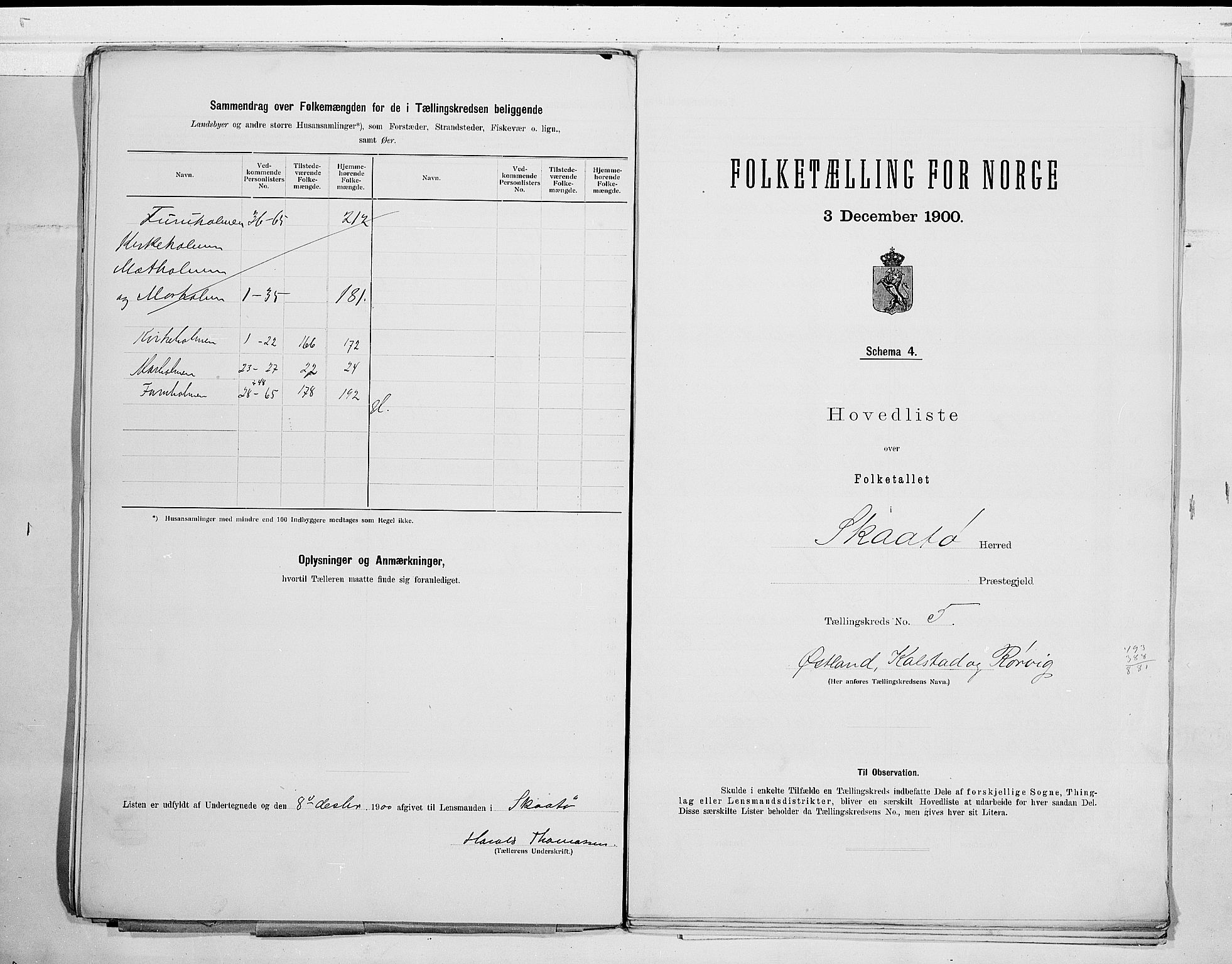 SAKO, 1900 census for Skåtøy, 1900, p. 12