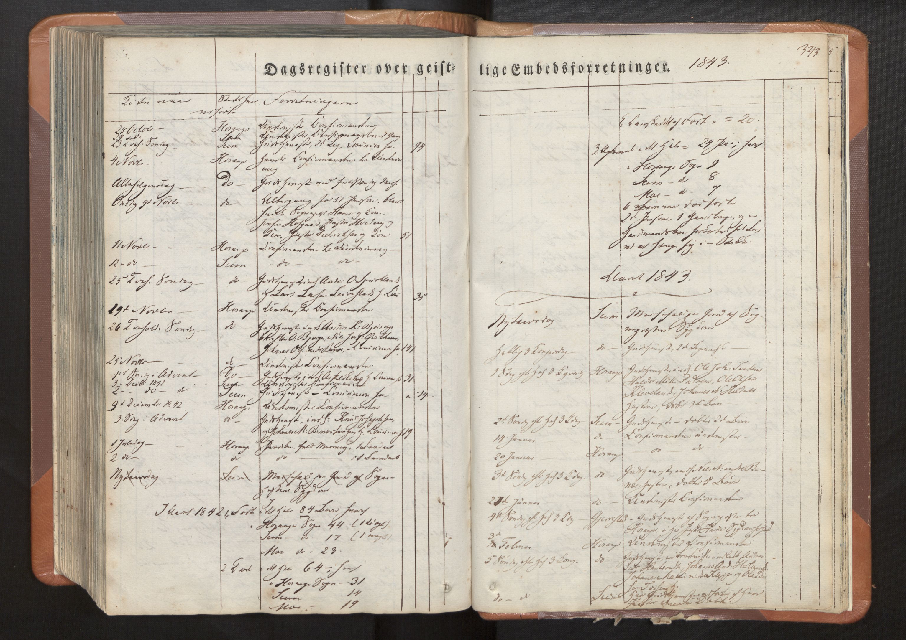 Hosanger sokneprestembete, AV/SAB-A-75801/H/Haa: Parish register (official) no. A 7, 1835-1848, p. 343