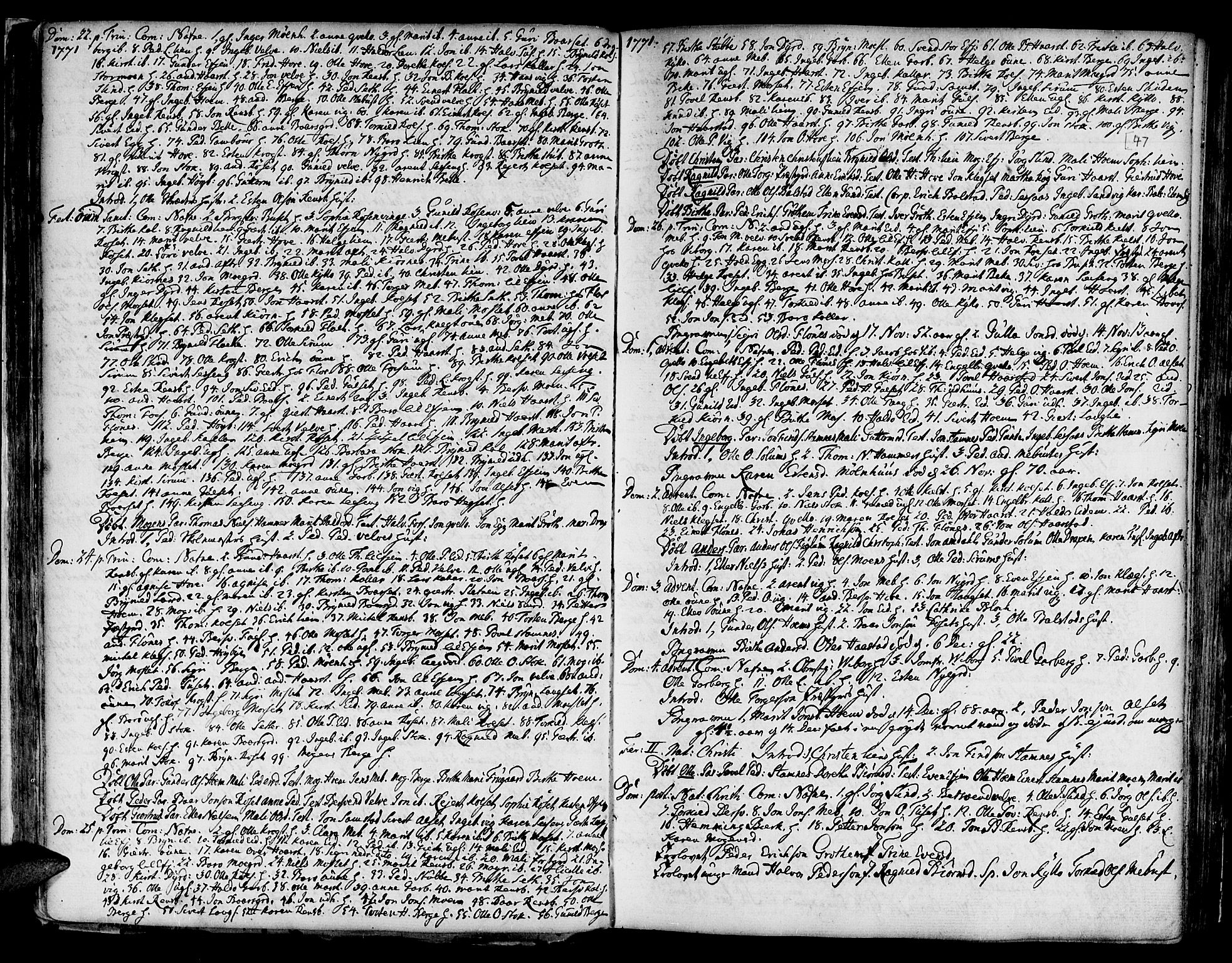 Ministerialprotokoller, klokkerbøker og fødselsregistre - Sør-Trøndelag, SAT/A-1456/695/L1138: Parish register (official) no. 695A02 /1, 1757-1801, p. 47
