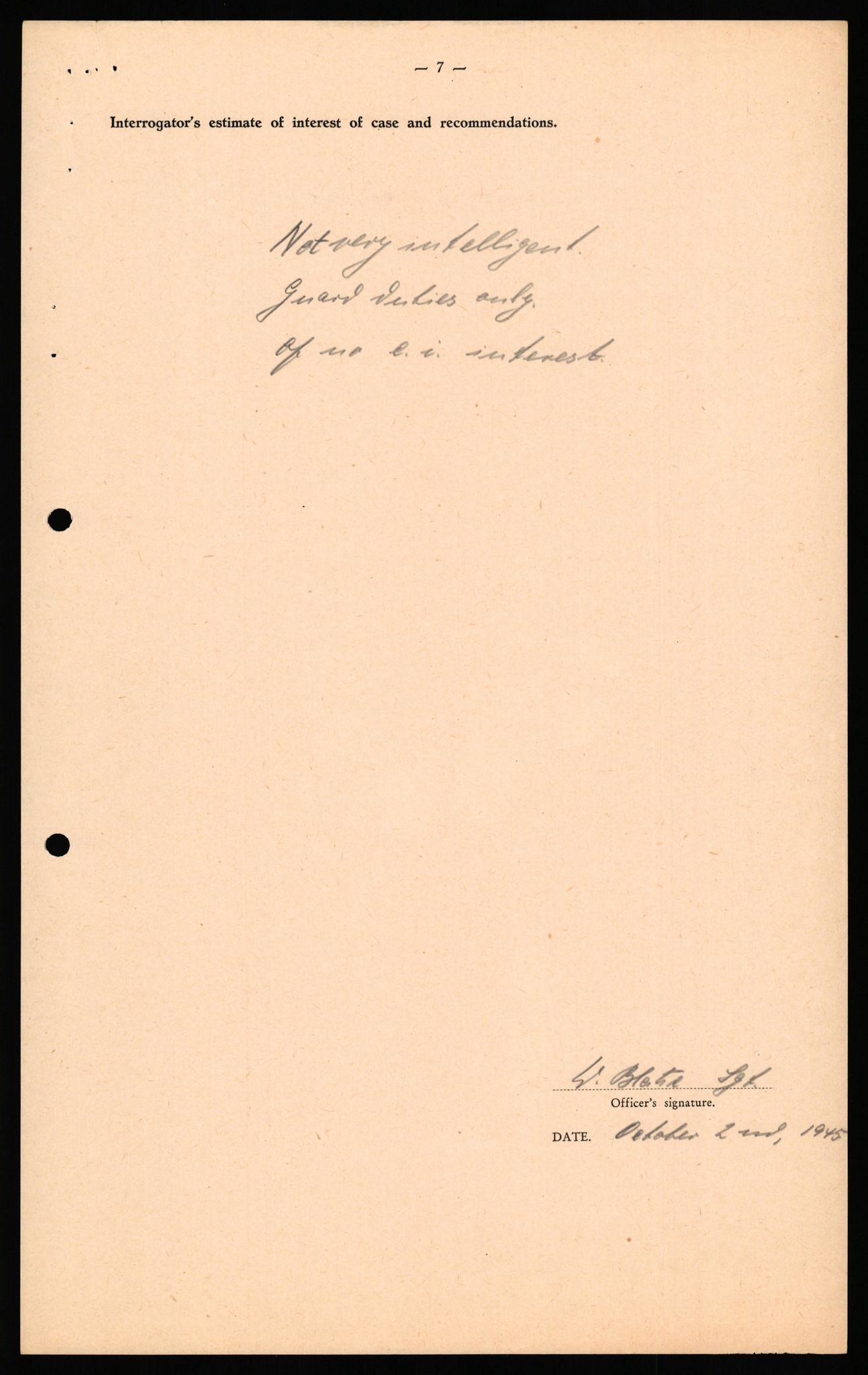 Forsvaret, Forsvarets overkommando II, AV/RA-RAFA-3915/D/Db/L0041: CI Questionaires.  Diverse nasjonaliteter., 1945-1946, p. 560