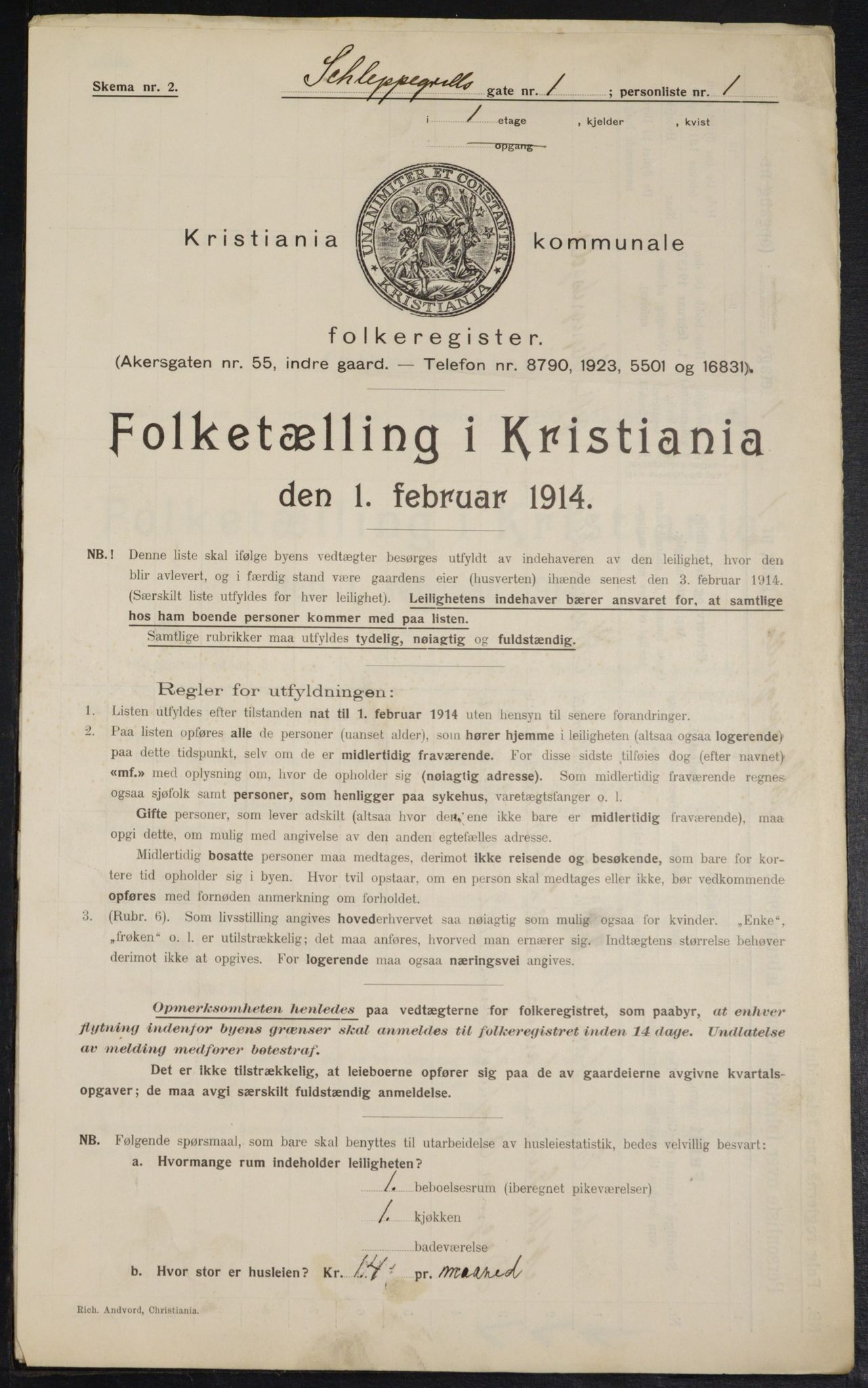 OBA, Municipal Census 1914 for Kristiania, 1914, p. 89410