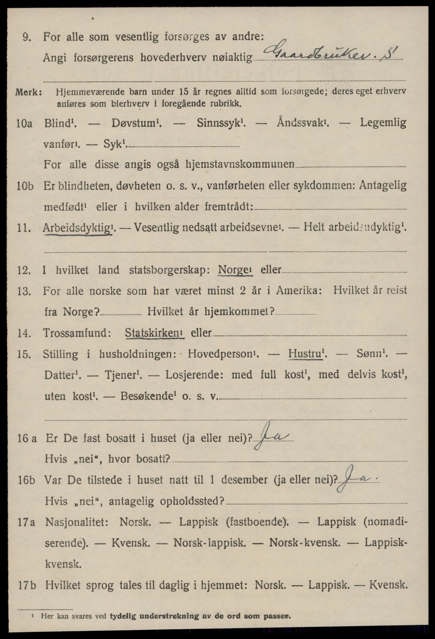 SAT, 1920 census for Børsa, 1920, p. 1646