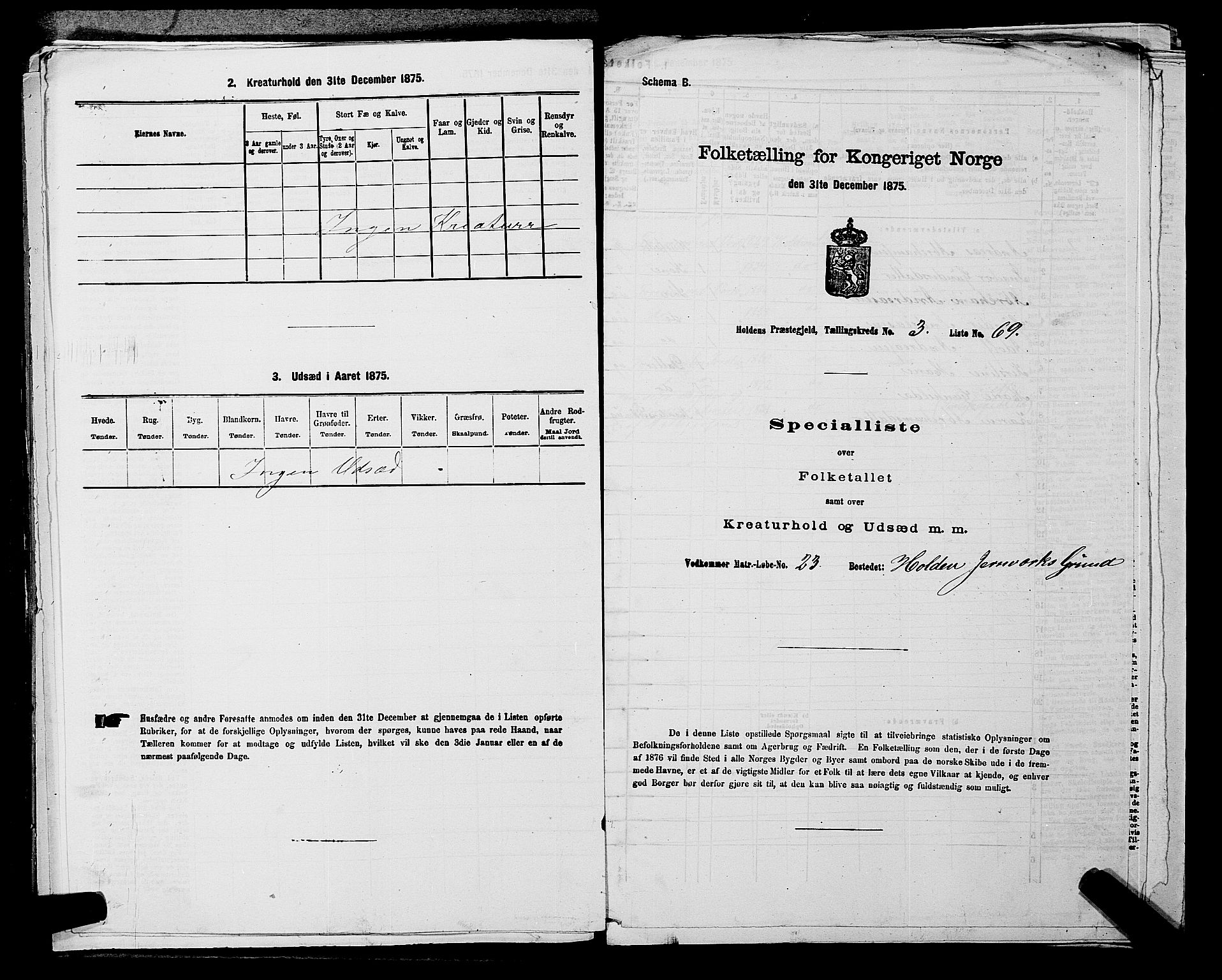 SAKO, 1875 census for 0819P Holla, 1875, p. 425