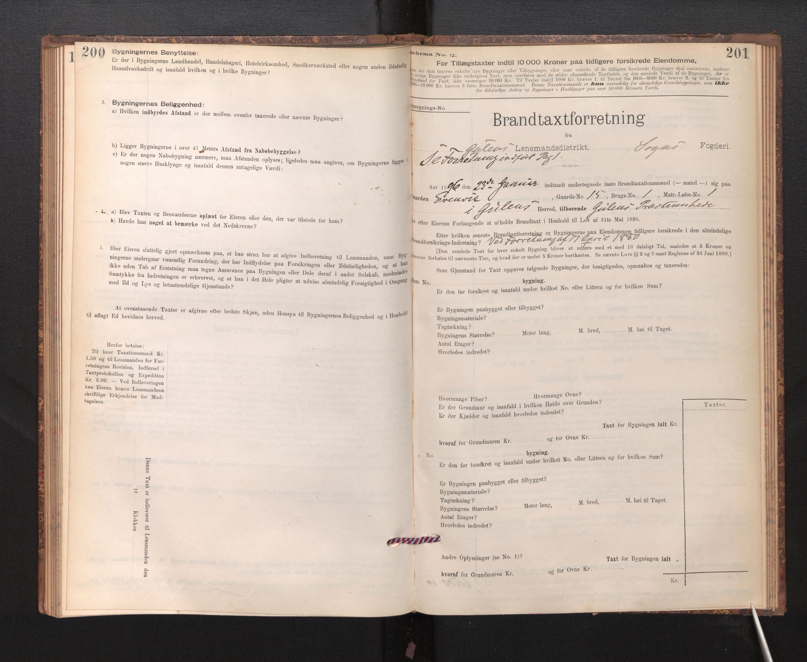 Lensmannen i Gulen, SAB/A-27901/0012/L0002: Branntakstprotokoll, 1895-1904, p. 200-201
