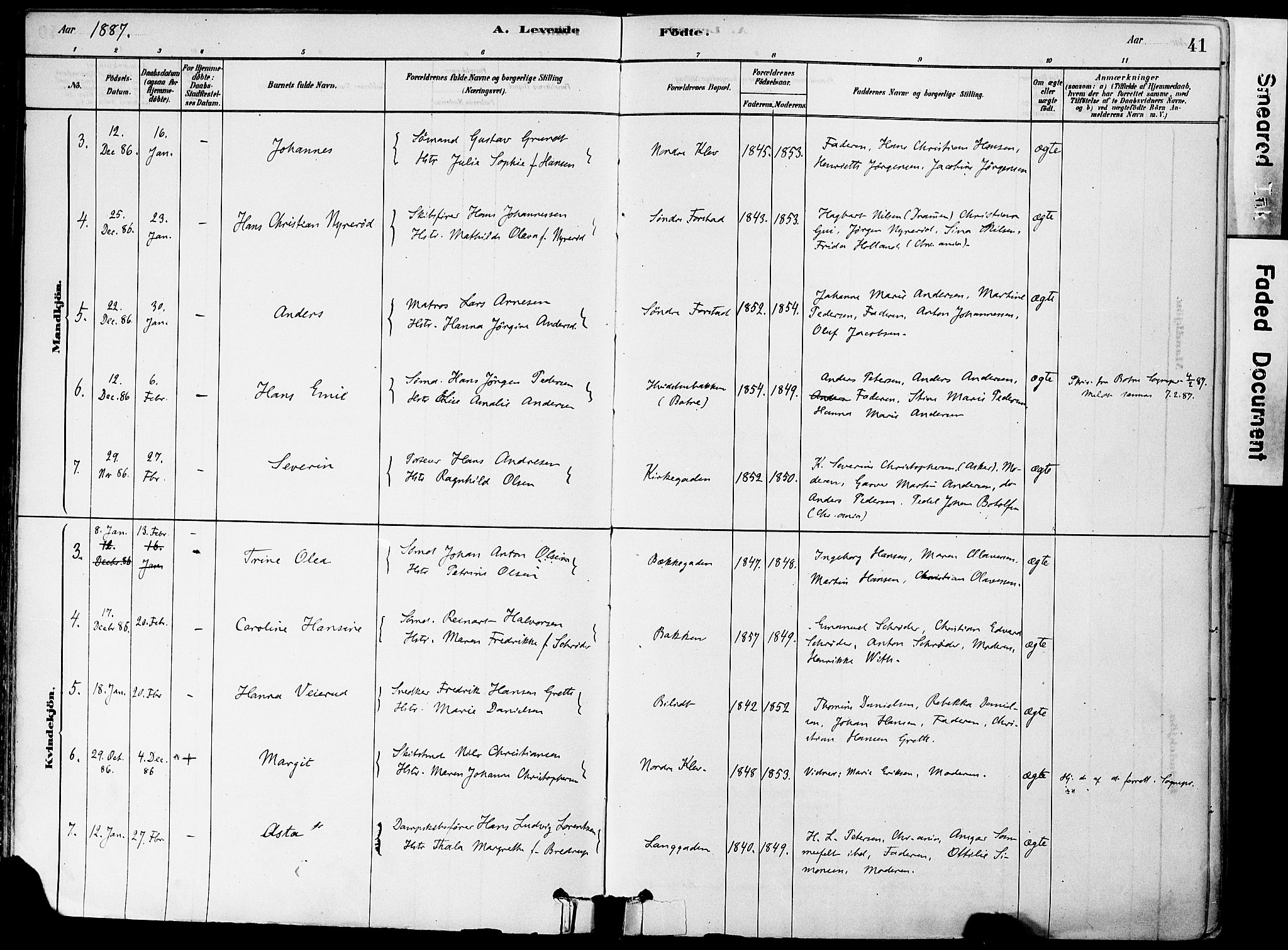 Holmestrand kirkebøker, AV/SAKO-A-346/F/Fa/L0004: Parish register (official) no. 4, 1880-1901, p. 41