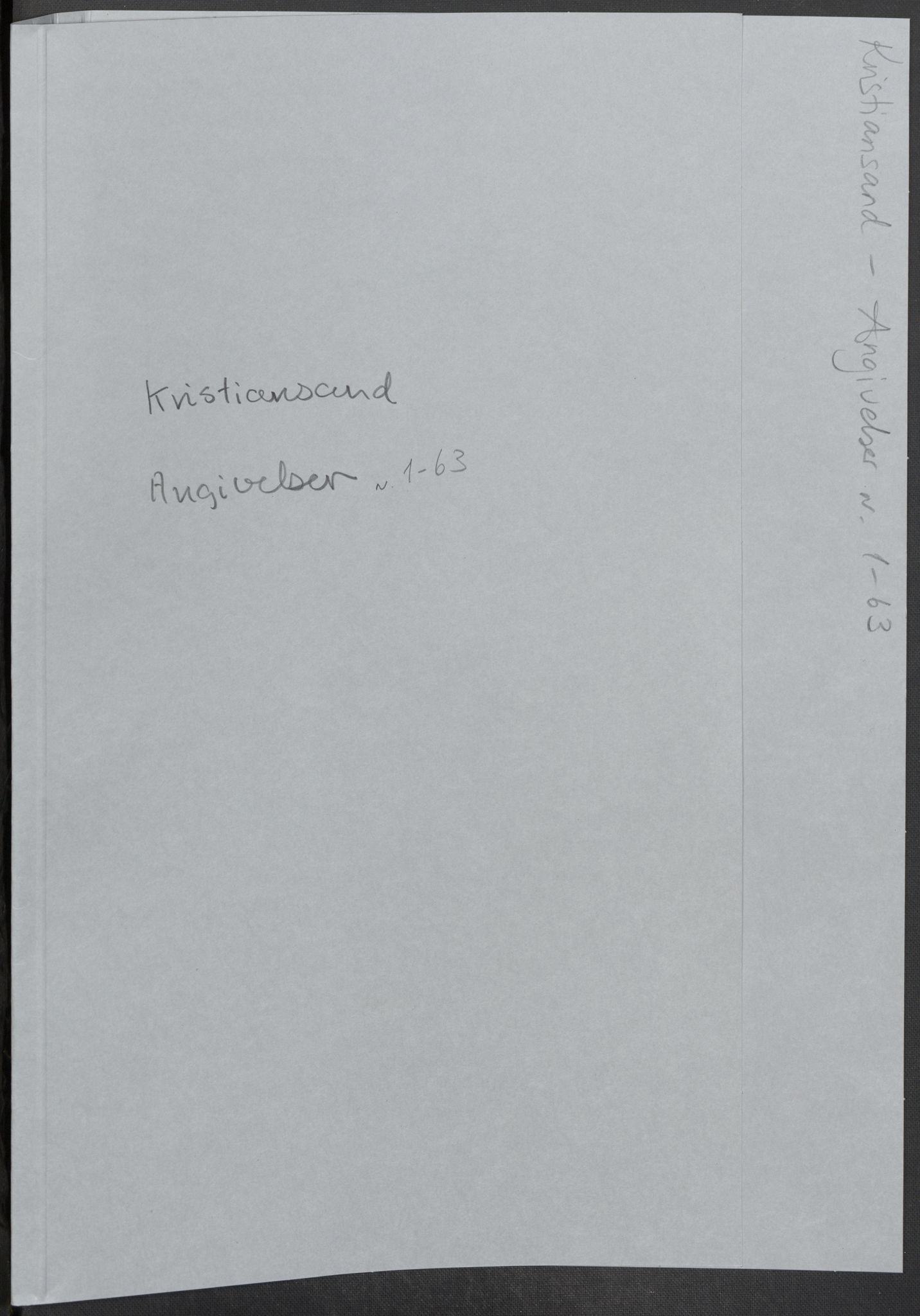 Rentekammeret inntil 1814, Reviderte regnskaper, Mindre regnskaper, RA/EA-4068/Rf/Rfe/L0008: Kristiansand. Kristiansund. Fredrikshald (Halden), 1789, p. 2