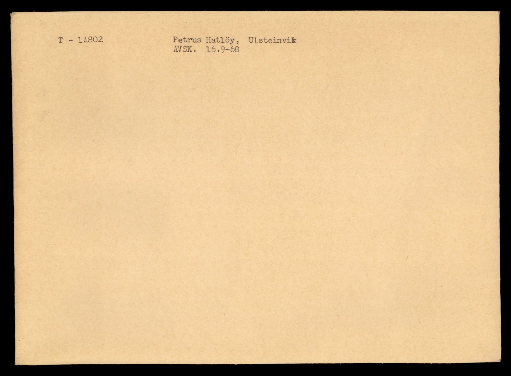 Møre og Romsdal vegkontor - Ålesund trafikkstasjon, AV/SAT-A-4099/F/Fe/L0048: Registreringskort for kjøretøy T 14721 - T 14863, 1927-1998, p. 1699