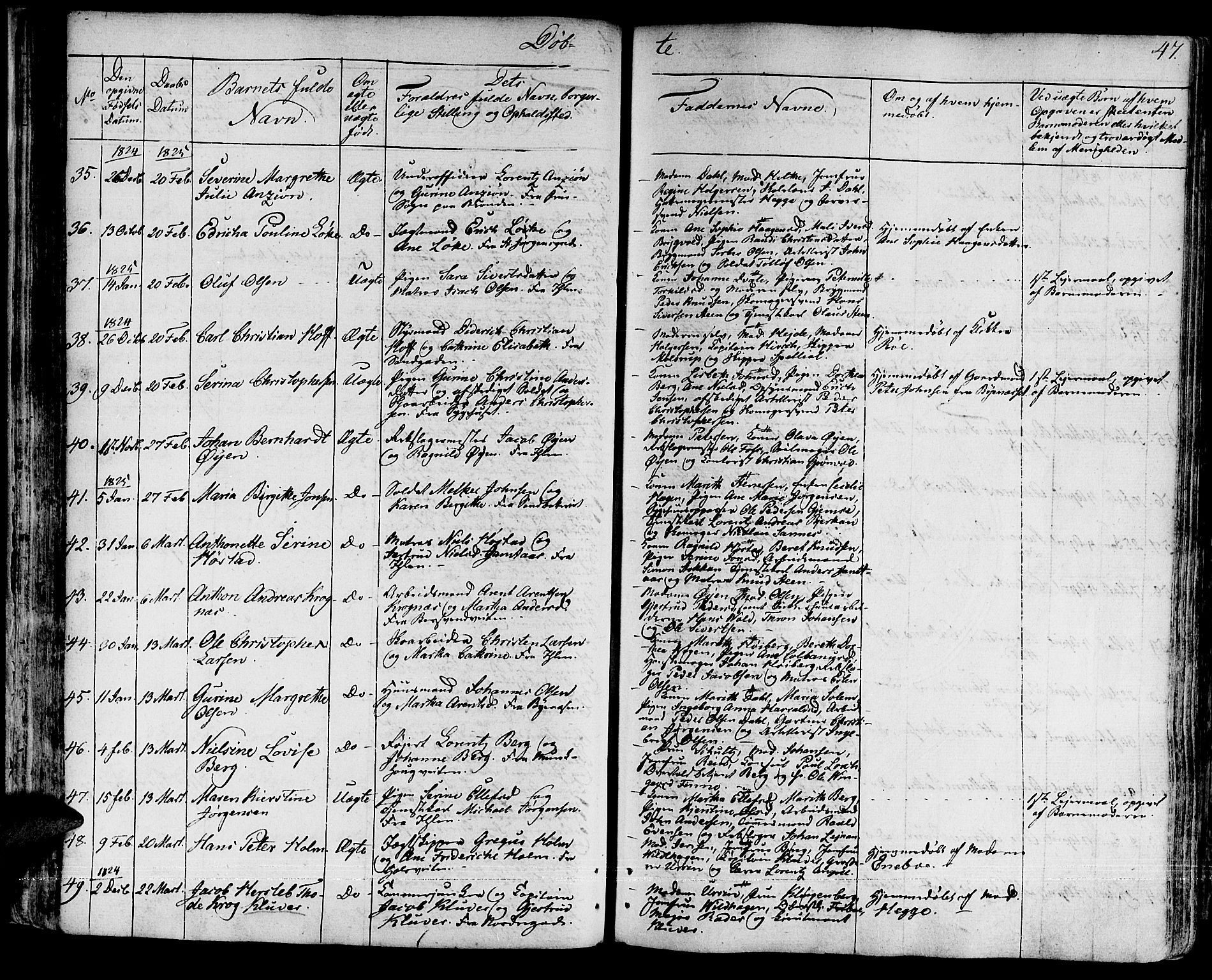 Ministerialprotokoller, klokkerbøker og fødselsregistre - Sør-Trøndelag, AV/SAT-A-1456/601/L0045: Parish register (official) no. 601A13, 1821-1831, p. 47