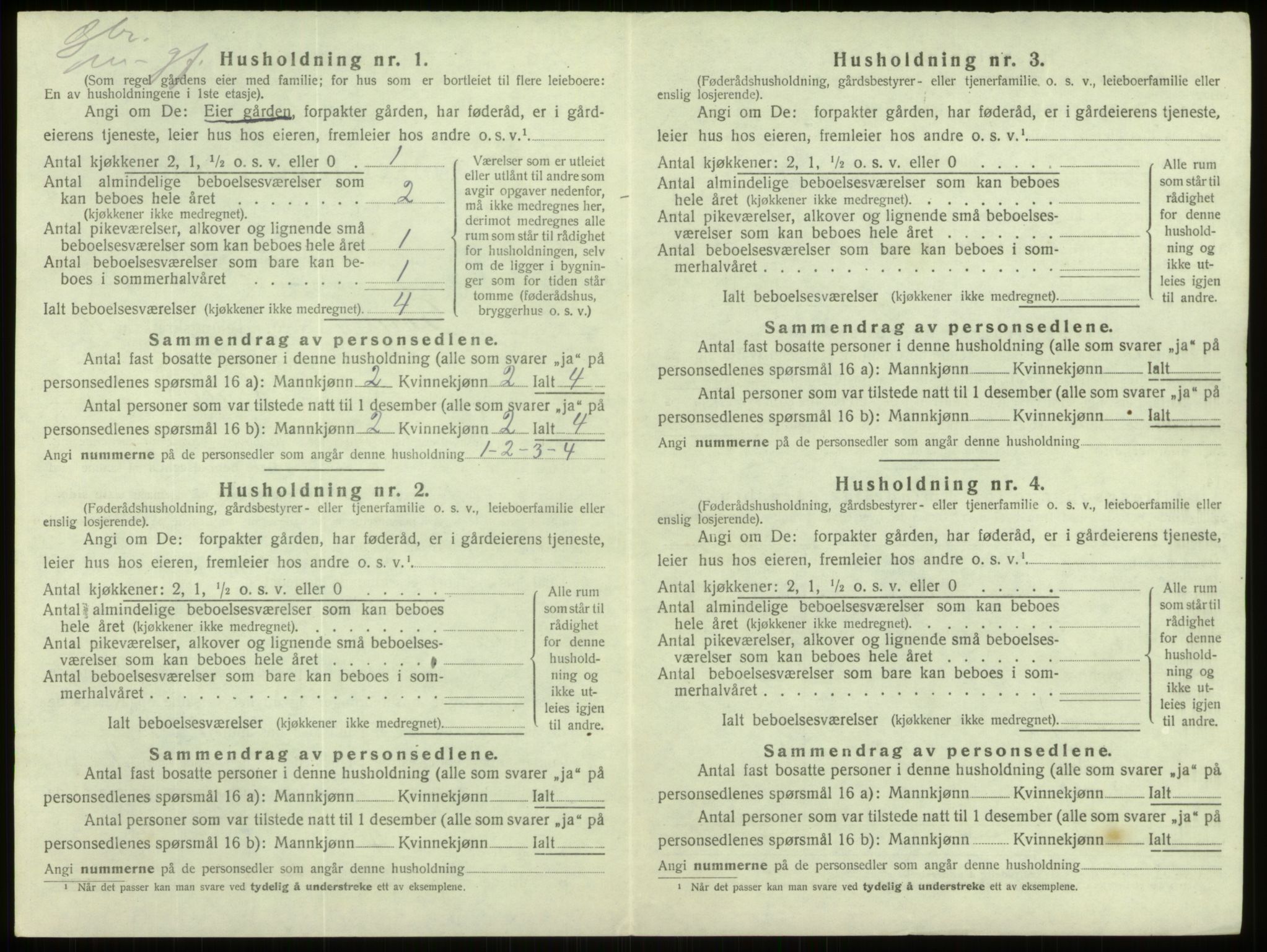 SAB, 1920 census for Davik, 1920, p. 730