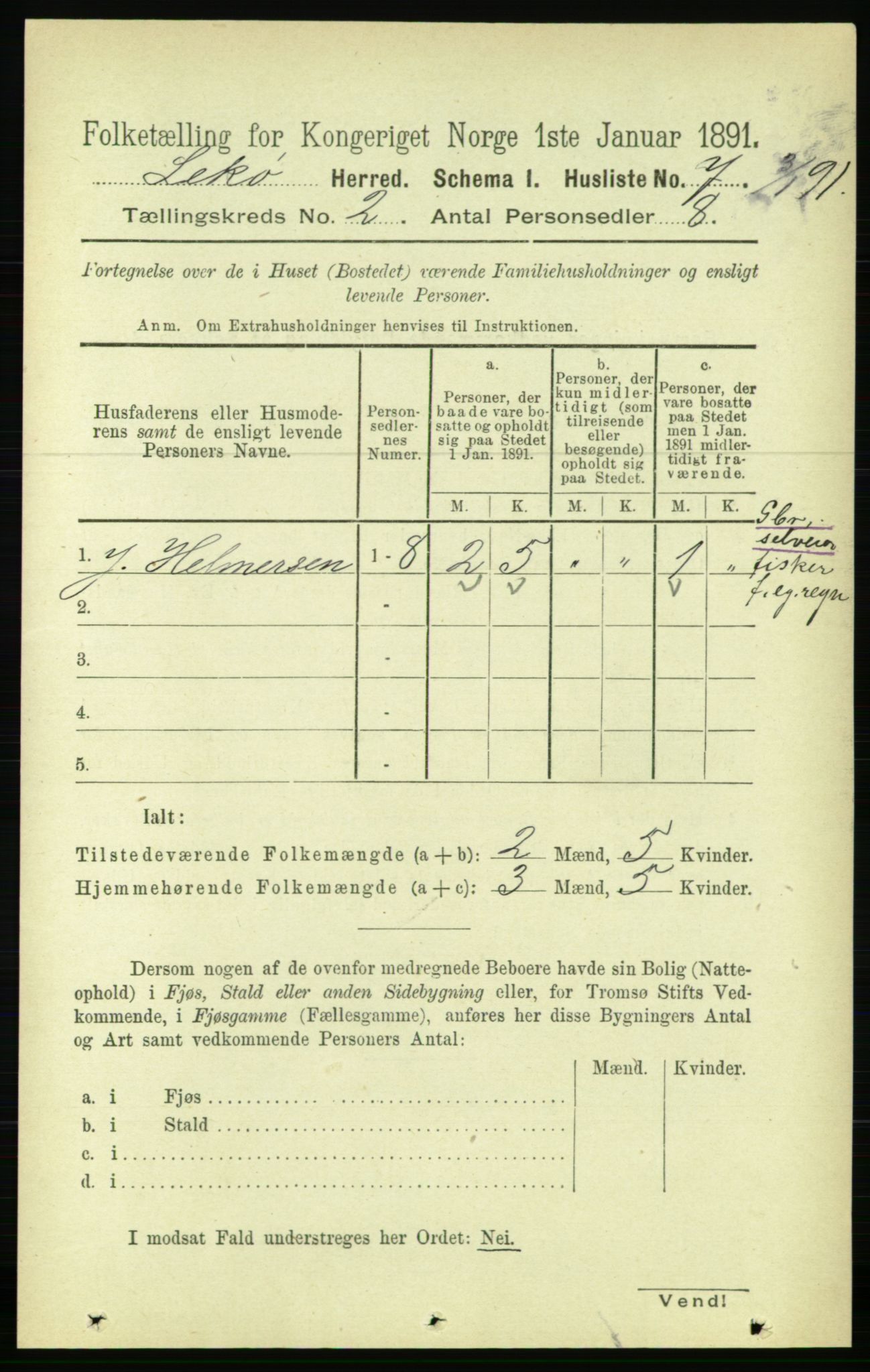 RA, 1891 census for 1755 Leka, 1891, p. 913