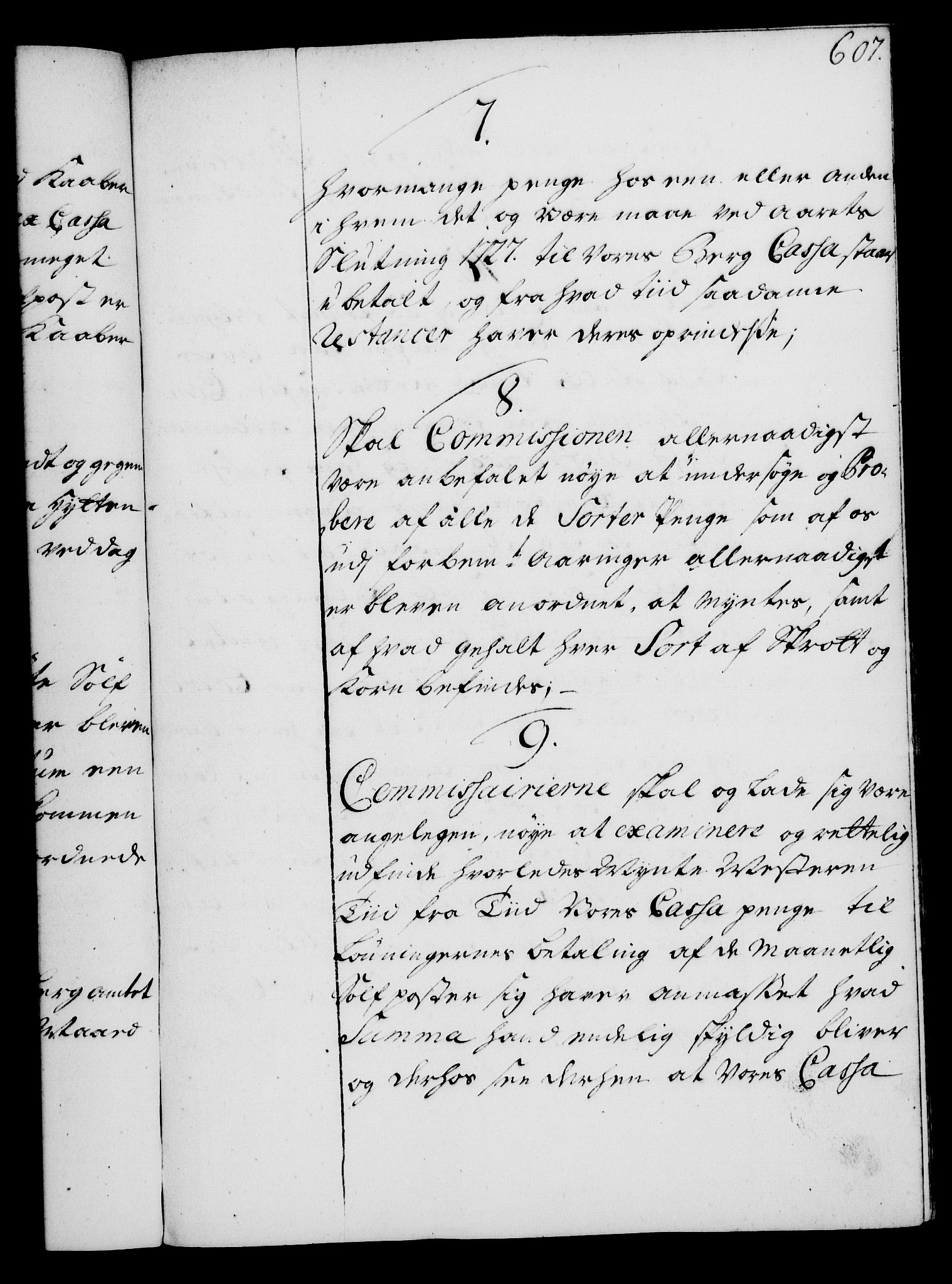 Rentekammeret, Kammerkanselliet, AV/RA-EA-3111/G/Gg/Gga/L0003: Norsk ekspedisjonsprotokoll med register (merket RK 53.3), 1727-1734, p. 607