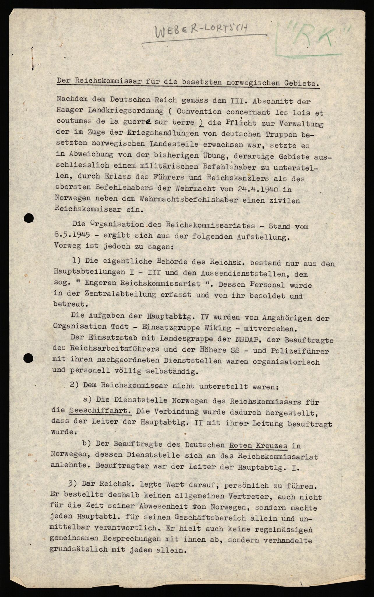 Forsvaret, Forsvarets overkommando II, AV/RA-RAFA-3915/D/Db/L0035: CI Questionaires. Tyske okkupasjonsstyrker i Norge. Tyskere., 1945-1946, p. 42