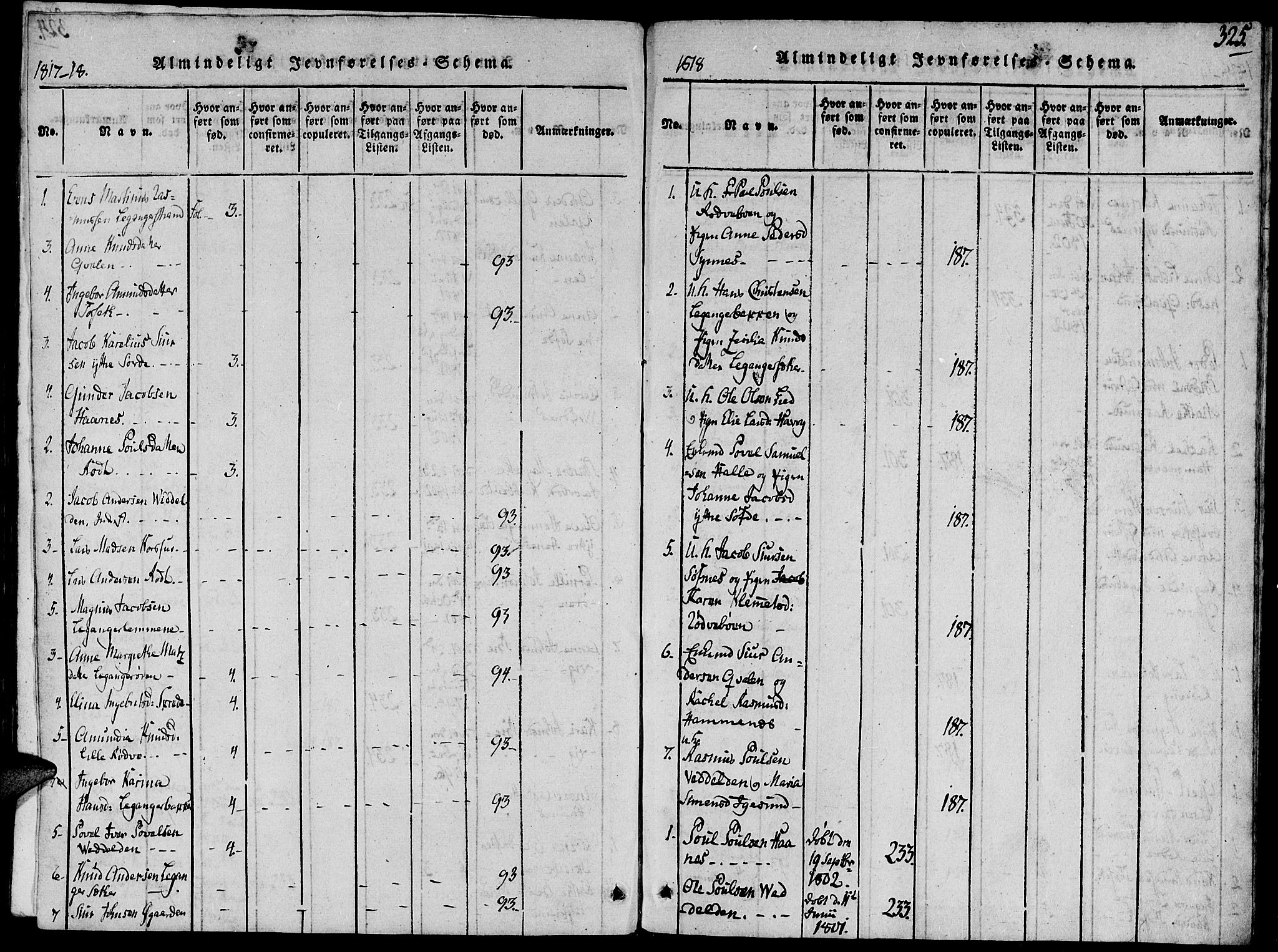 Ministerialprotokoller, klokkerbøker og fødselsregistre - Møre og Romsdal, AV/SAT-A-1454/504/L0054: Parish register (official) no. 504A01, 1816-1861, p. 325