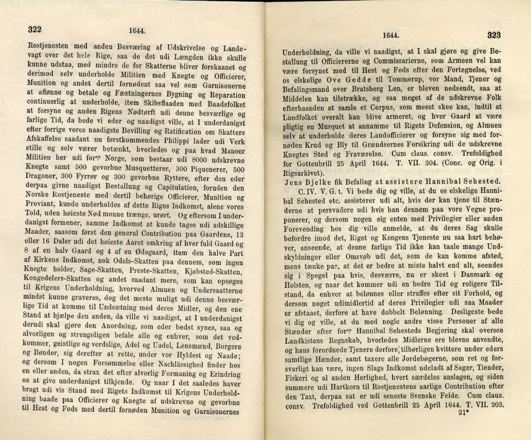 Publikasjoner utgitt av Det Norske Historiske Kildeskriftfond, PUBL/-/-/-: Norske Rigs-Registranter, bind 8, 1641-1648, p. 322-323