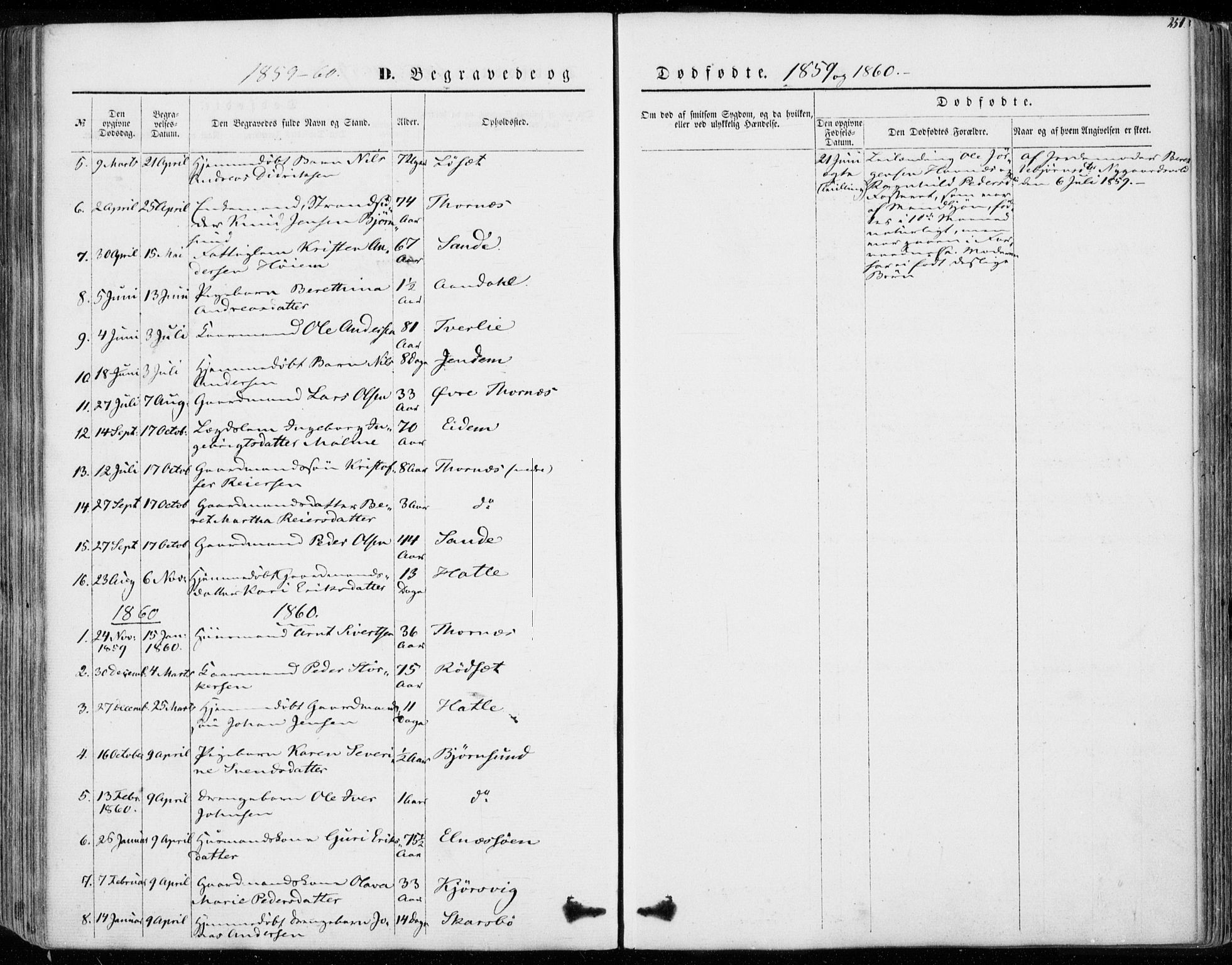 Ministerialprotokoller, klokkerbøker og fødselsregistre - Møre og Romsdal, AV/SAT-A-1454/565/L0748: Parish register (official) no. 565A02, 1845-1872, p. 251