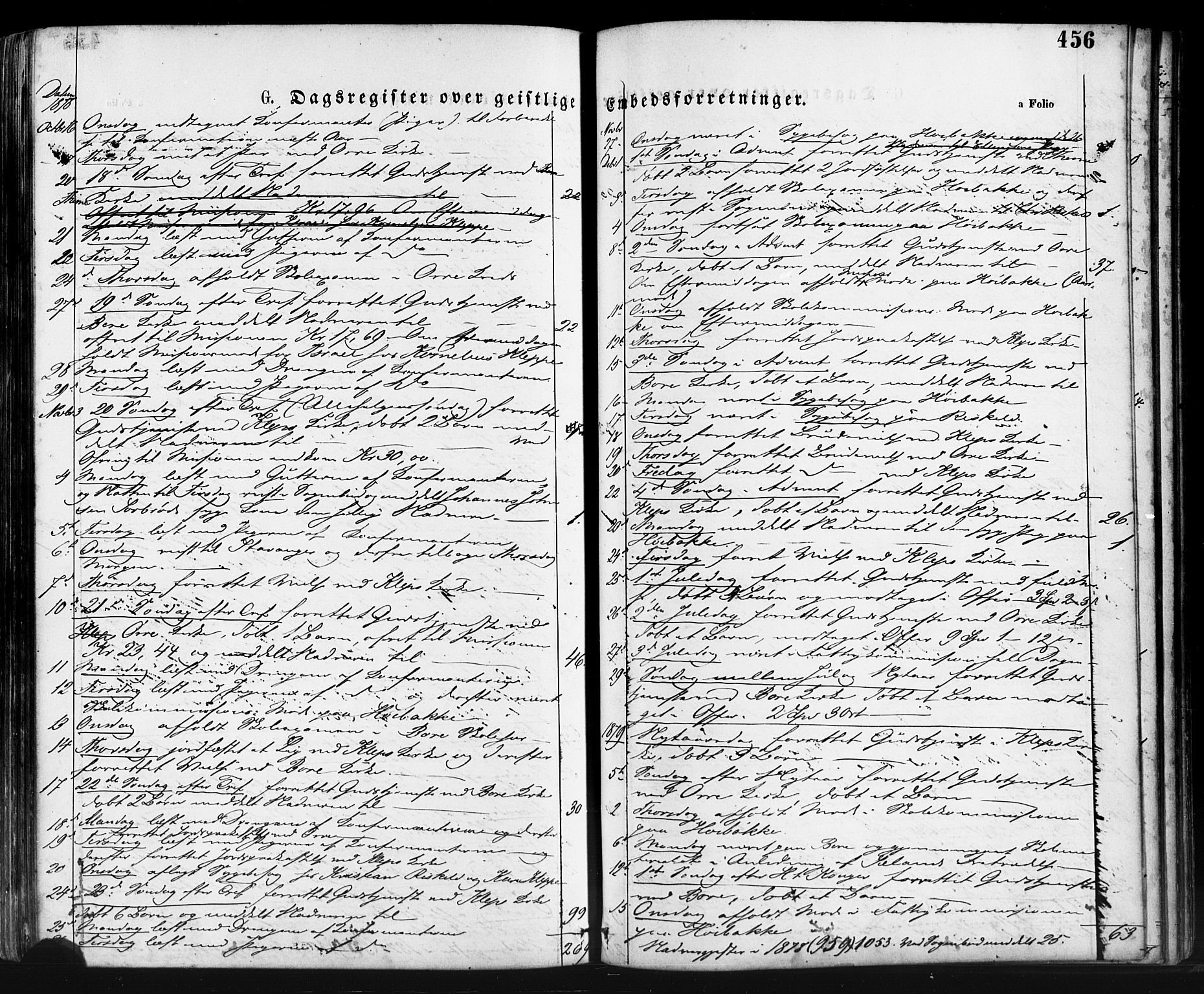Klepp sokneprestkontor, SAST/A-101803/001/3/30BA/L0006: Parish register (official) no. A 6, 1871-1885, p. 456