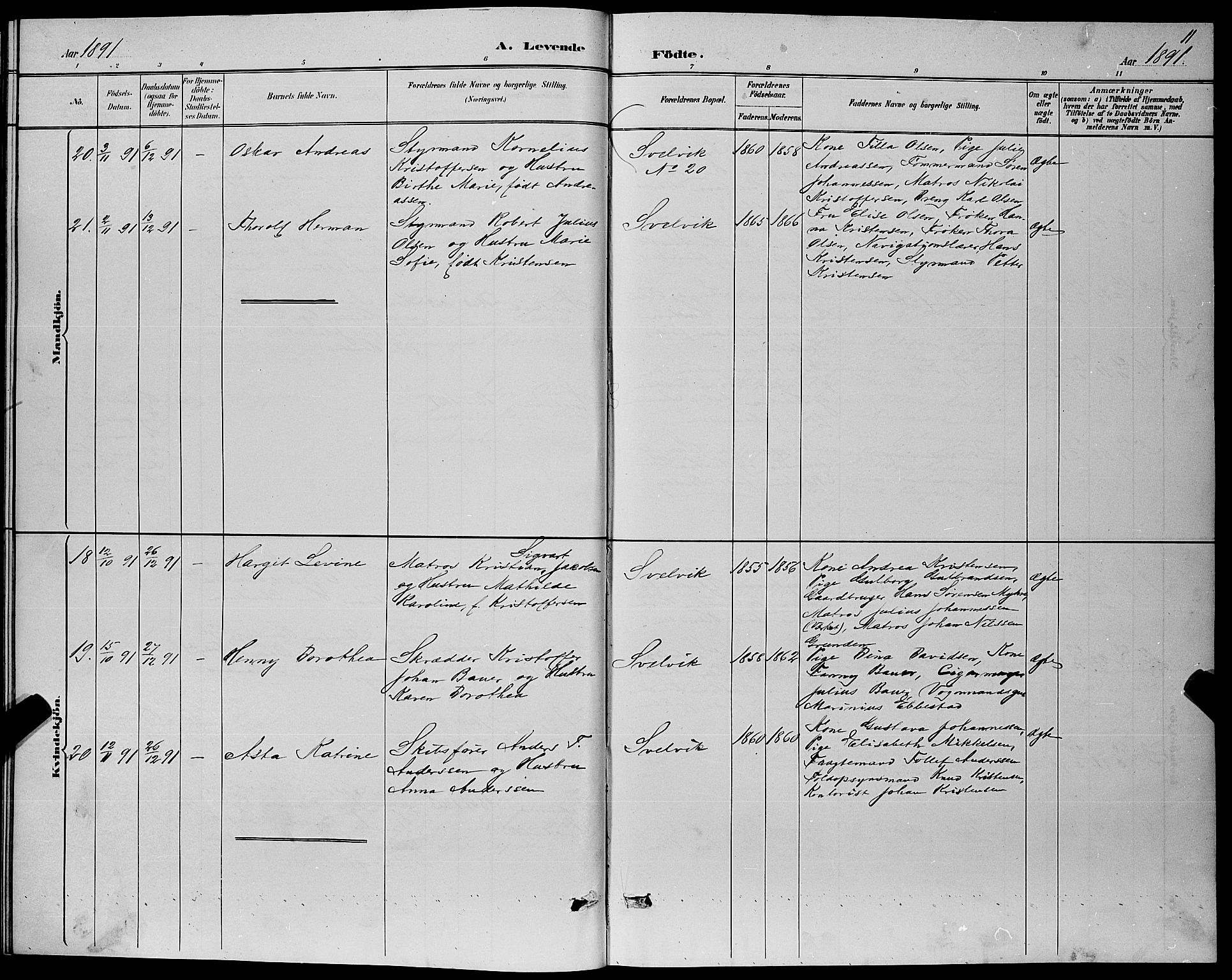 Strømm kirkebøker, SAKO/A-322/G/Gb/L0001: Parish register (copy) no. II 1, 1889-1896, p. 11