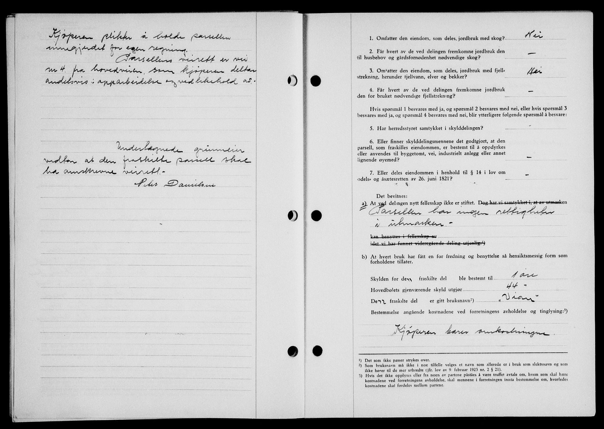 Lofoten sorenskriveri, SAT/A-0017/1/2/2C/L0014a: Mortgage book no. 14a, 1946-1946, Diary no: : 519/1946