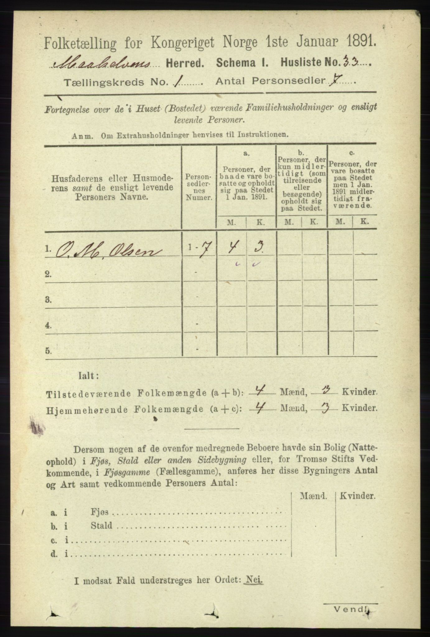 RA, 1891 census for 1924 Målselv, 1891, p. 63